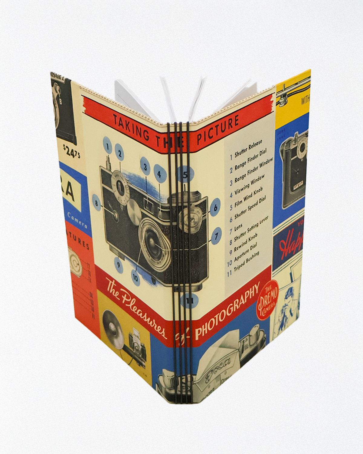 Vintage Photography Refillable Grid Journal