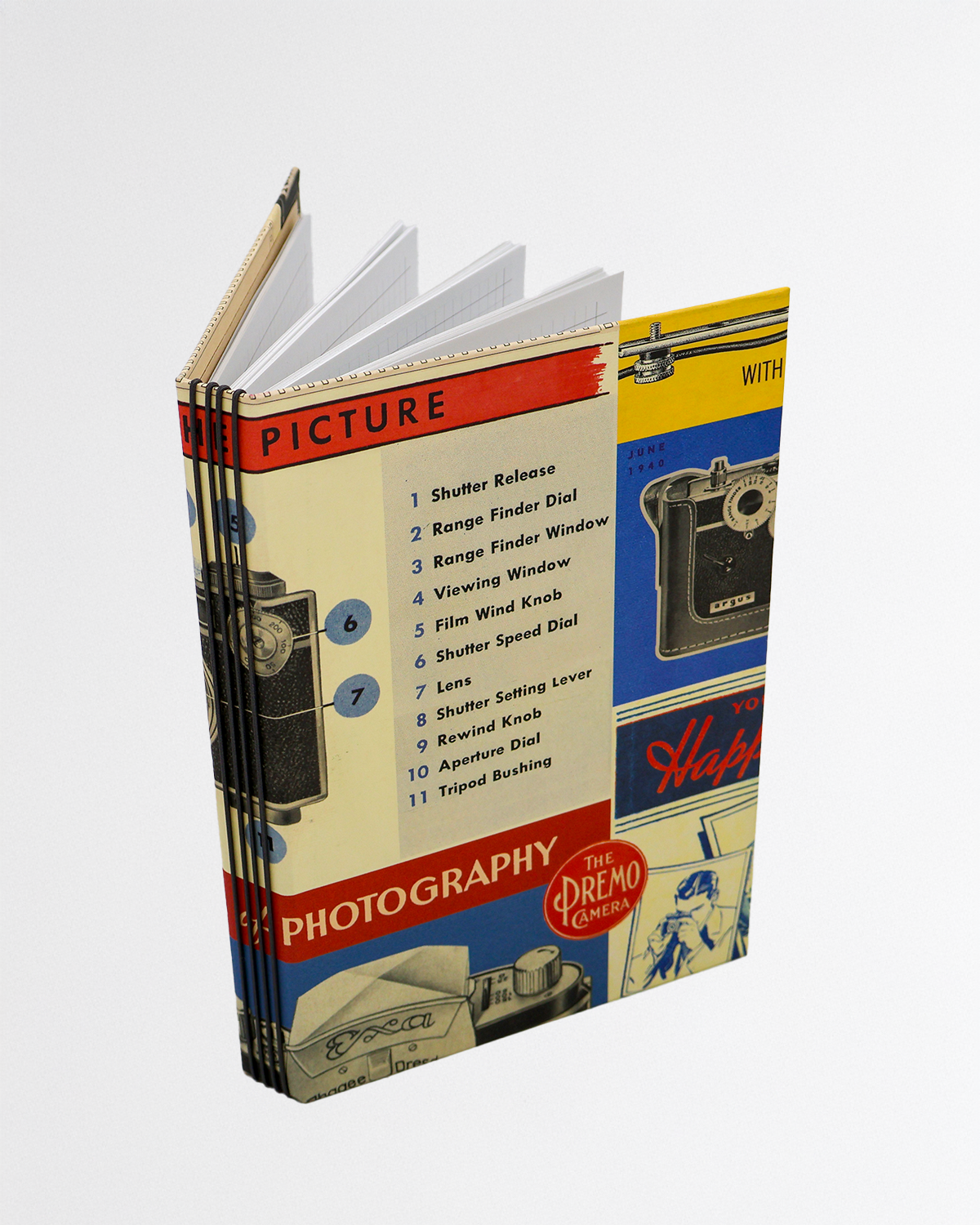 Vintage Photography Refillable Grid Journal