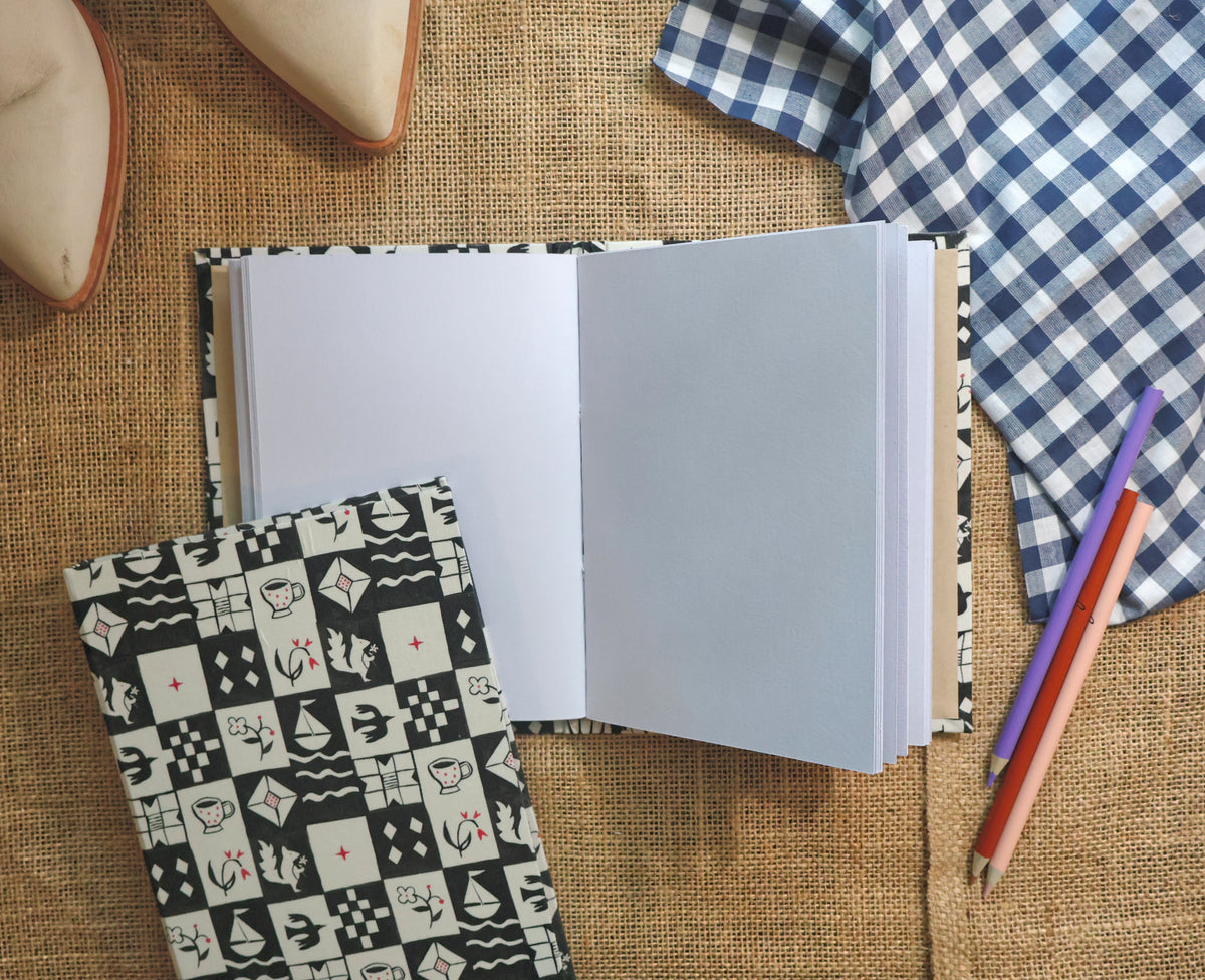 Black & White Fall Pattern Sketchbook