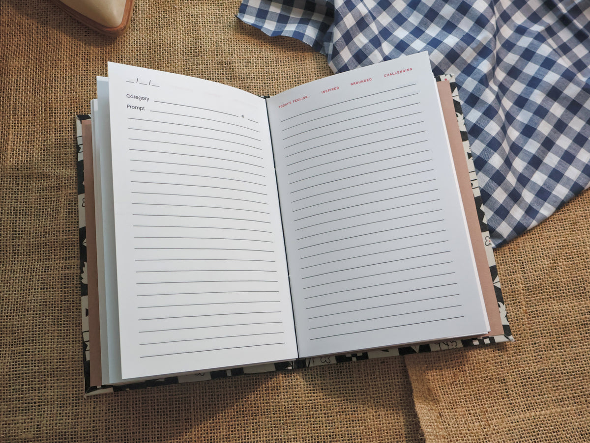 Prompt Journal: Black & White Fall Pattern