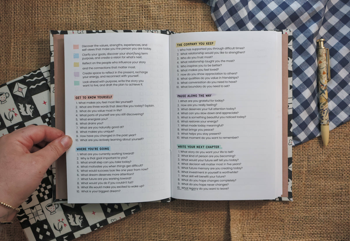 Prompt Journal: Black & White Fall Pattern