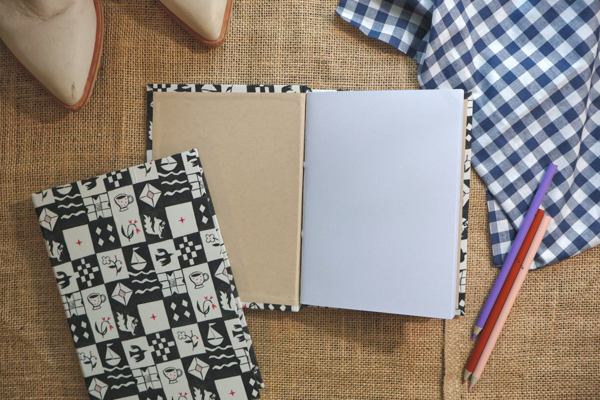 Black & White Fall Pattern Sketchbook