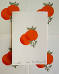 Orange Linocut Print