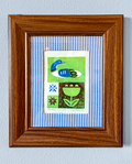 Framed Heron Linocut Print