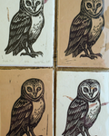 Owl Linocut Print