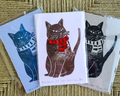 Dapper Cat Linocut Print