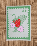Strawberry Stamp Greeting Card