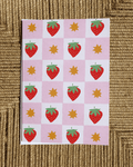 Checkered Strawberry Greeting Card
