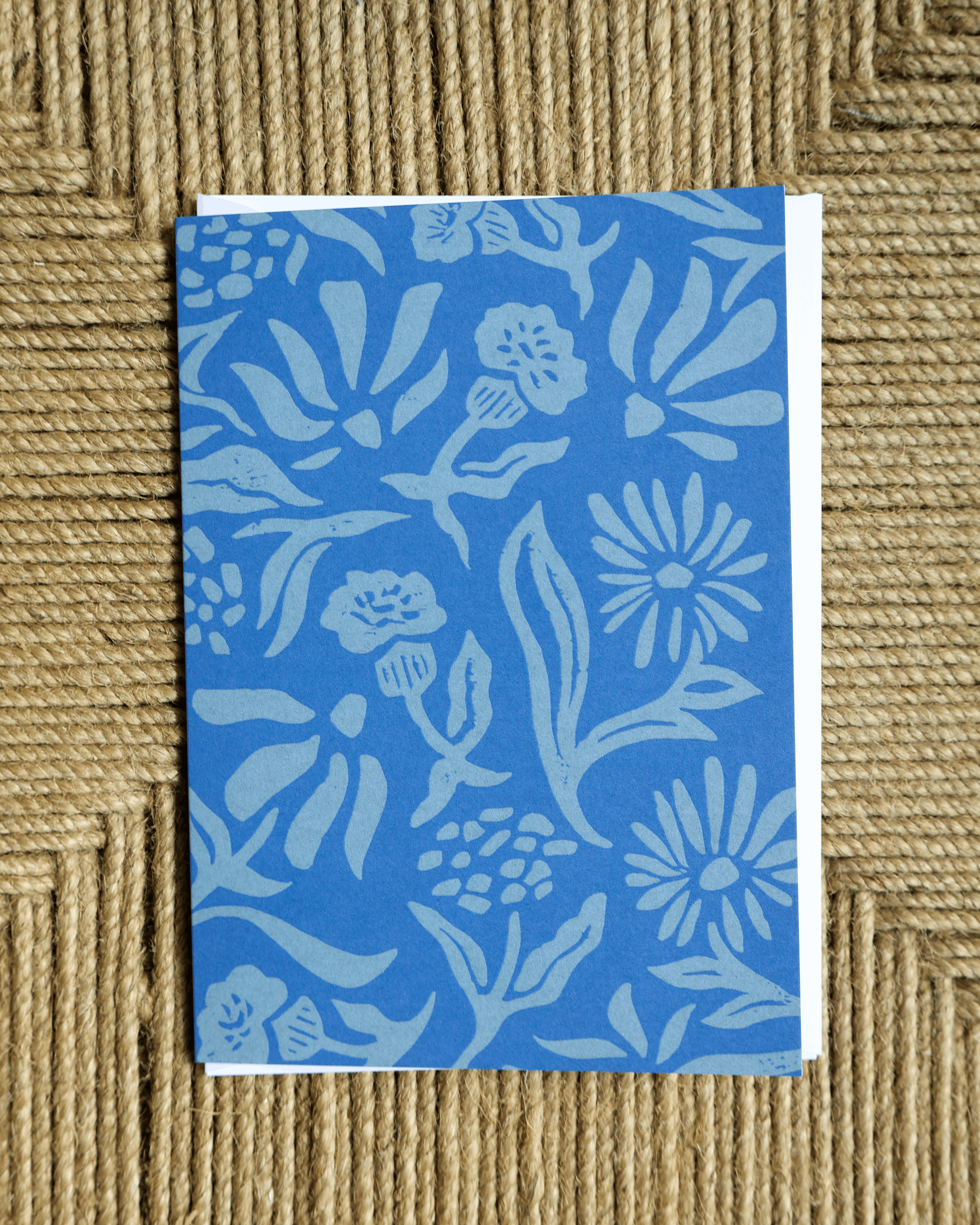Blue Floral Greeting Card