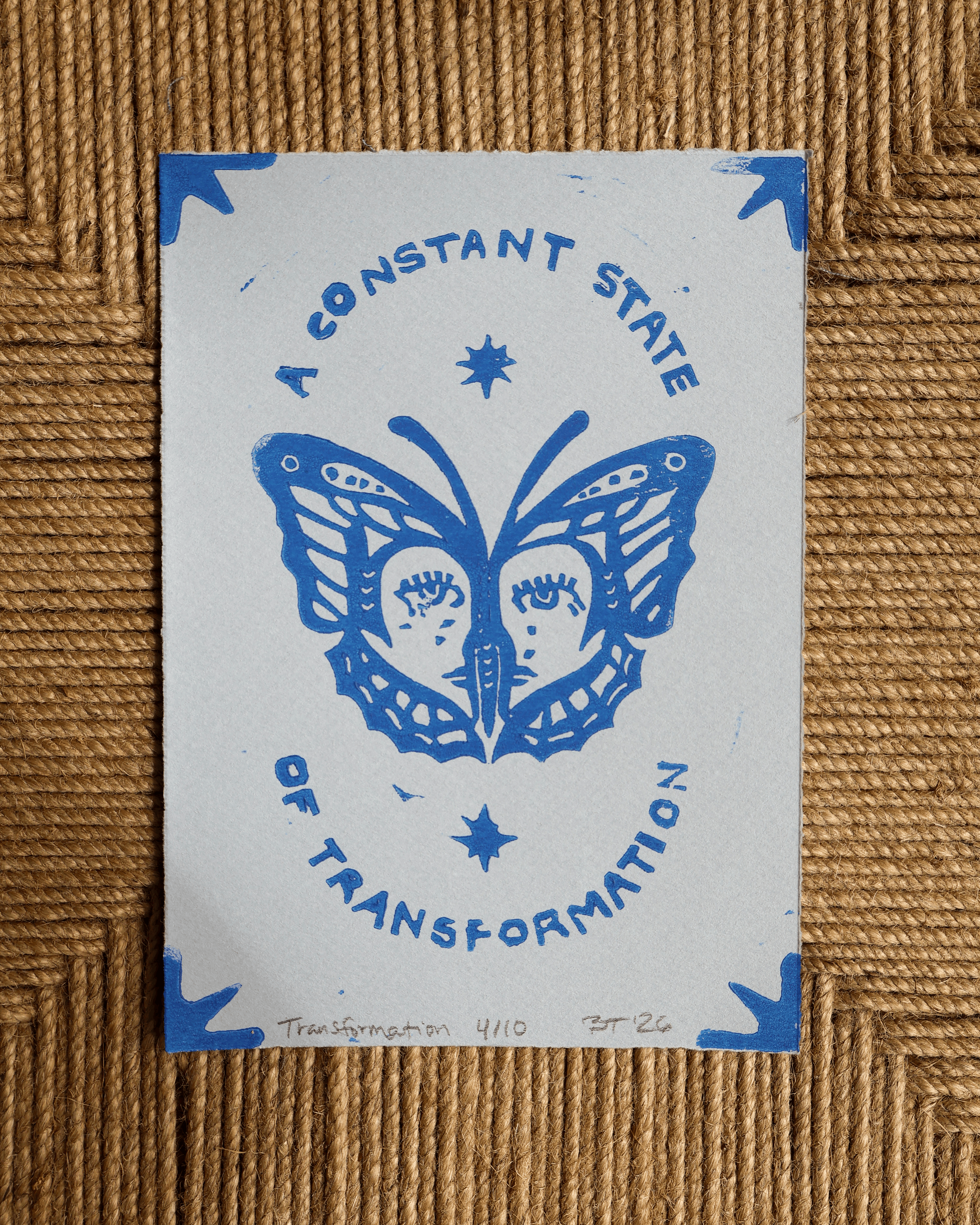 Butterfly Linocut Print