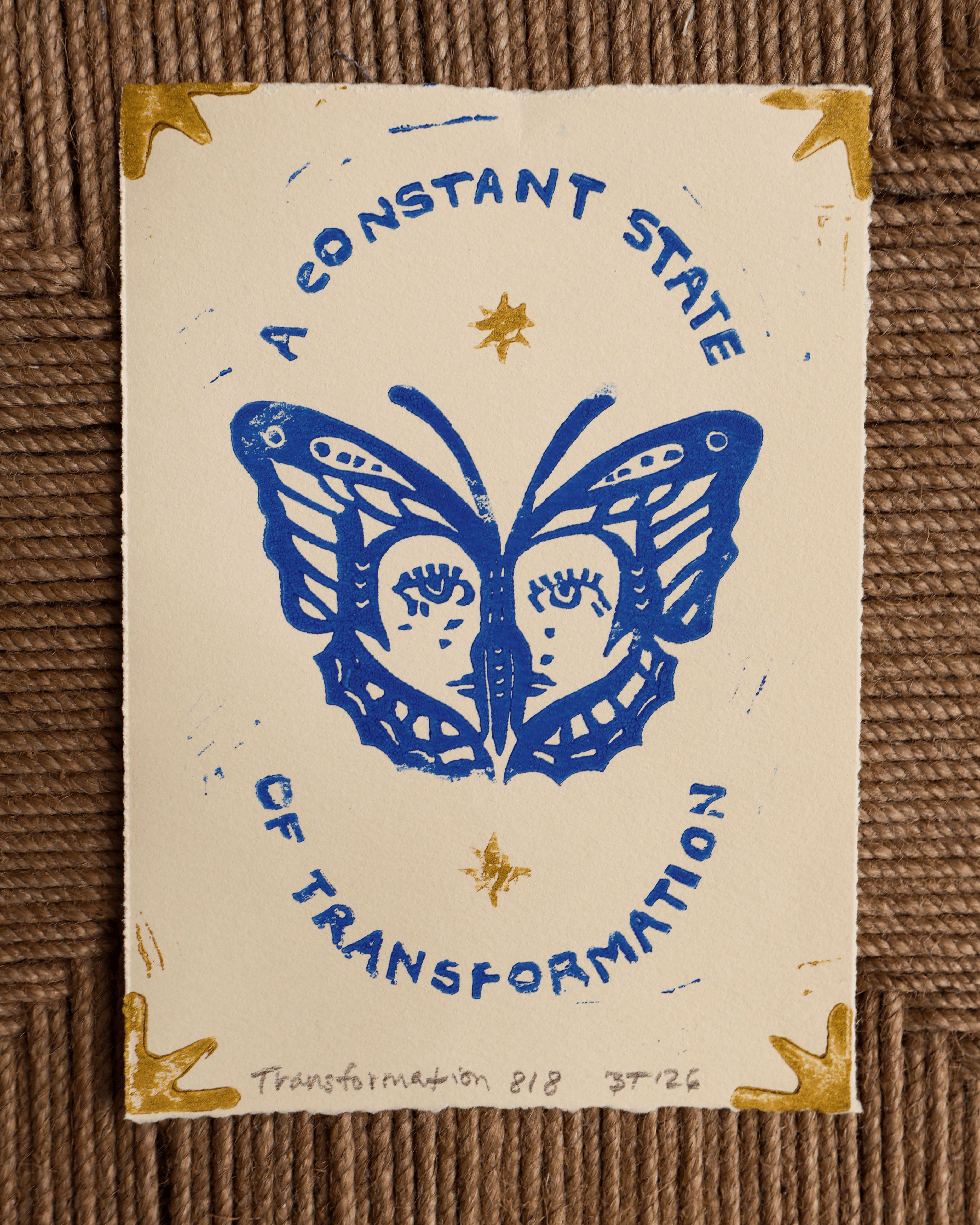 Butterfly Linocut Print