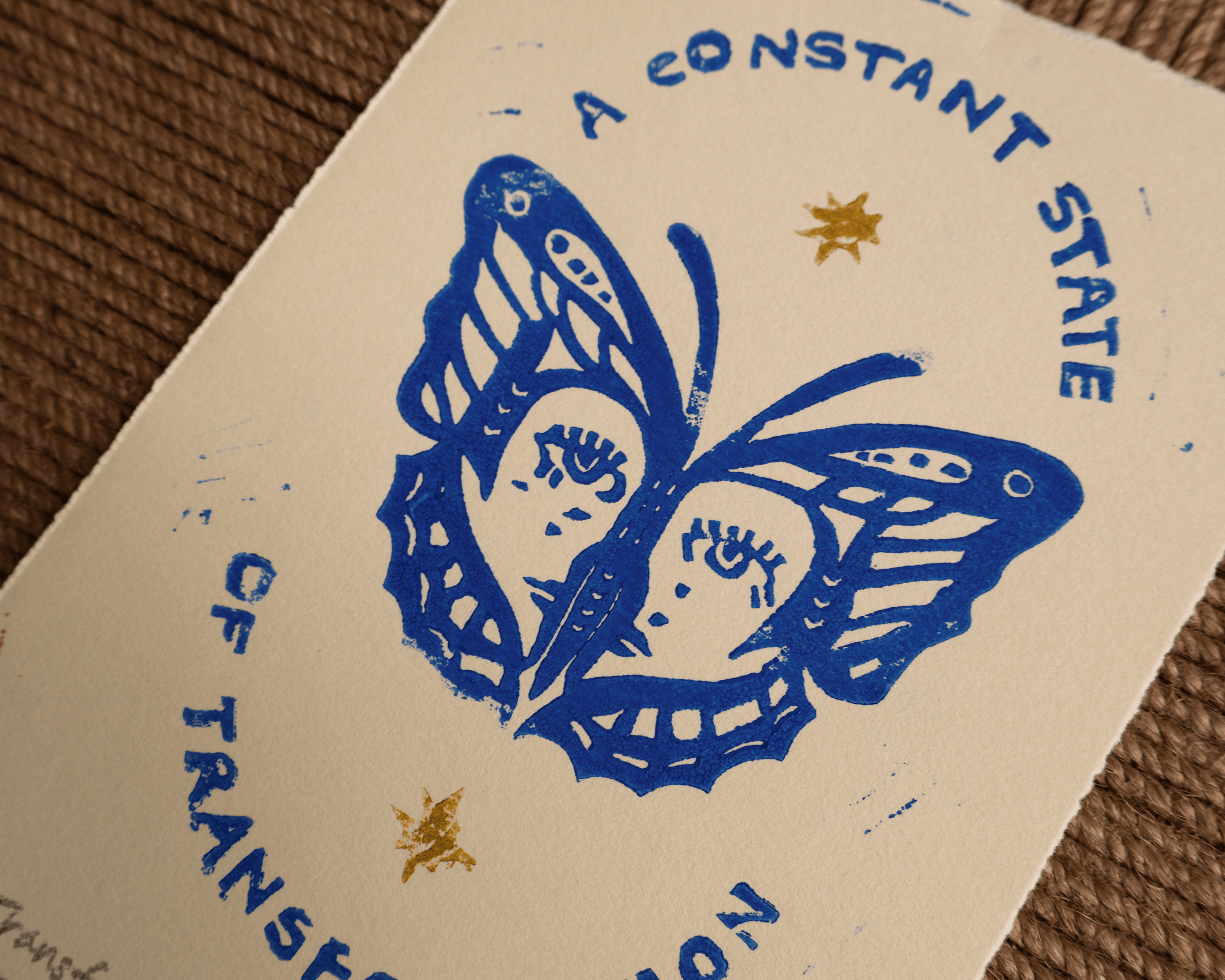 Butterfly Linocut Print