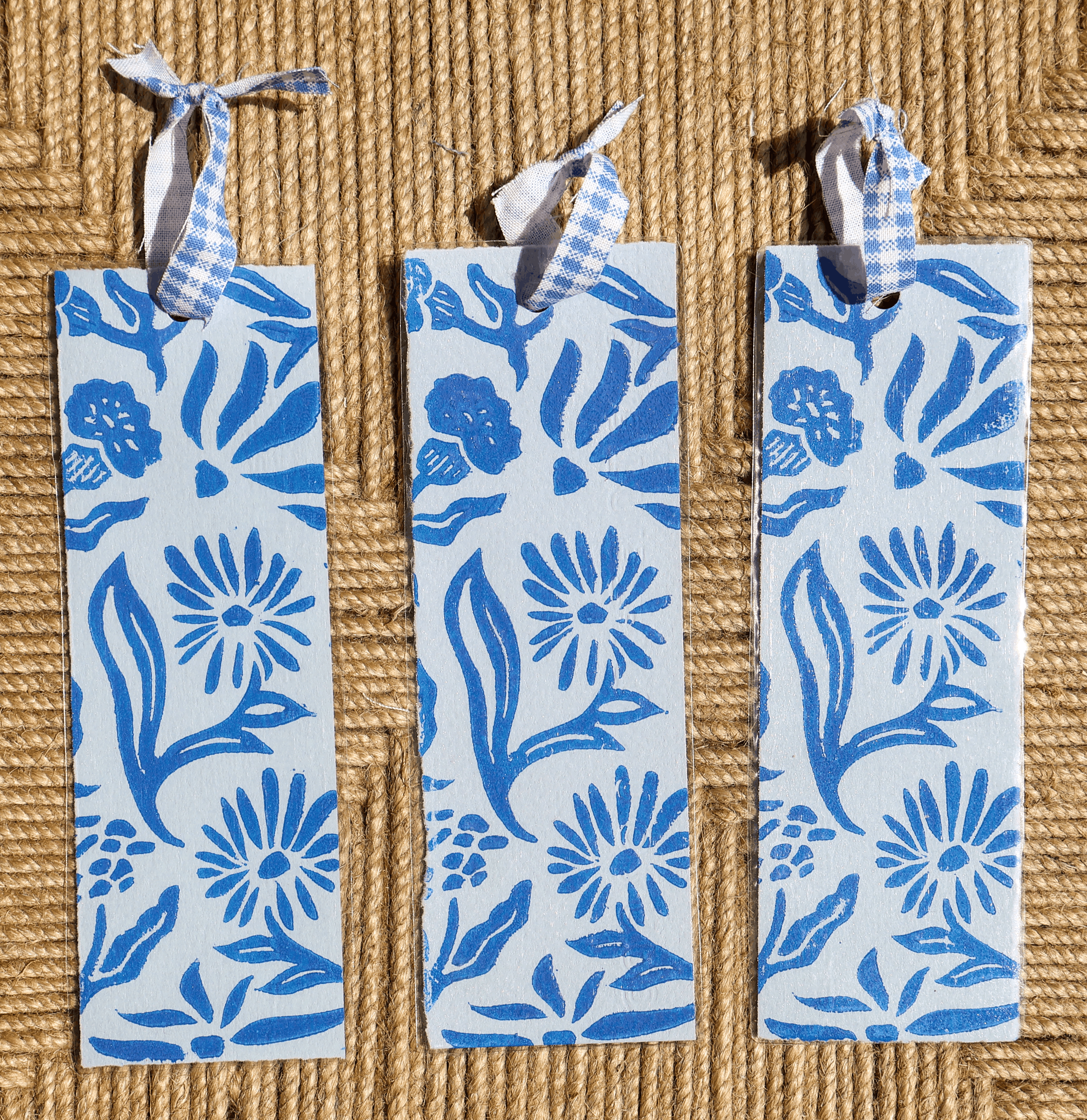 Blue Floral Bookmark