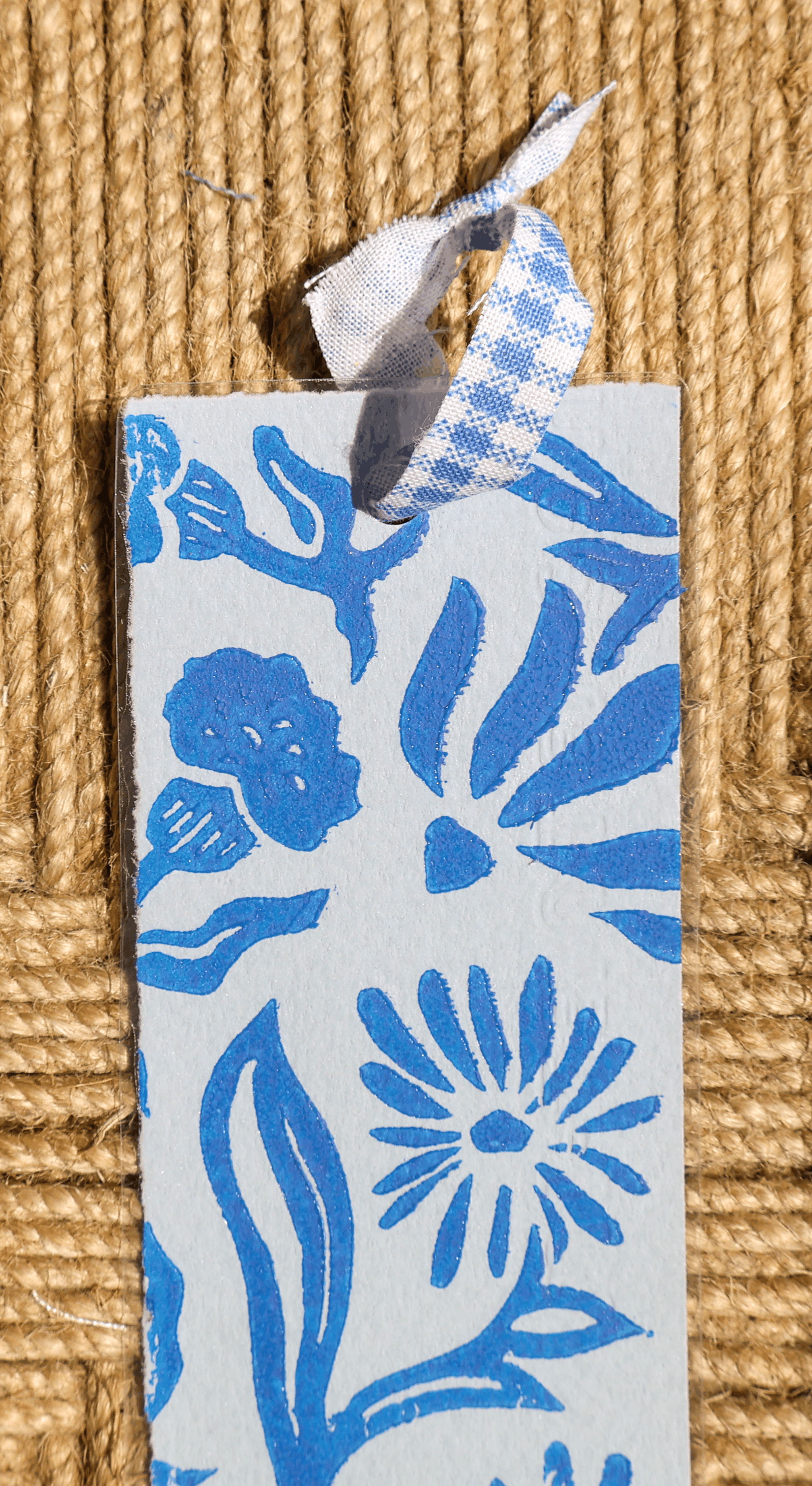 Blue Floral Bookmark