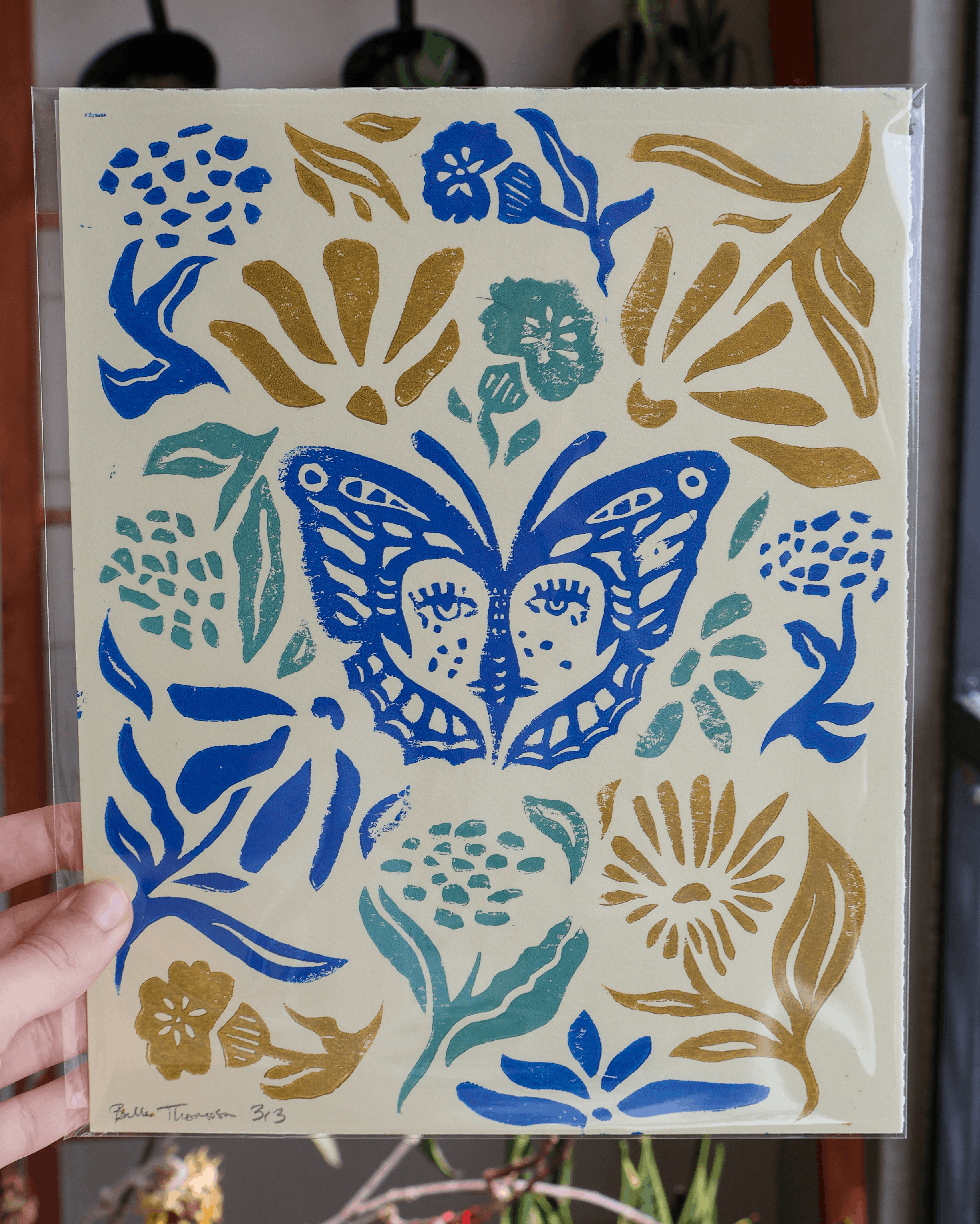Metamorphosis Linocut Print