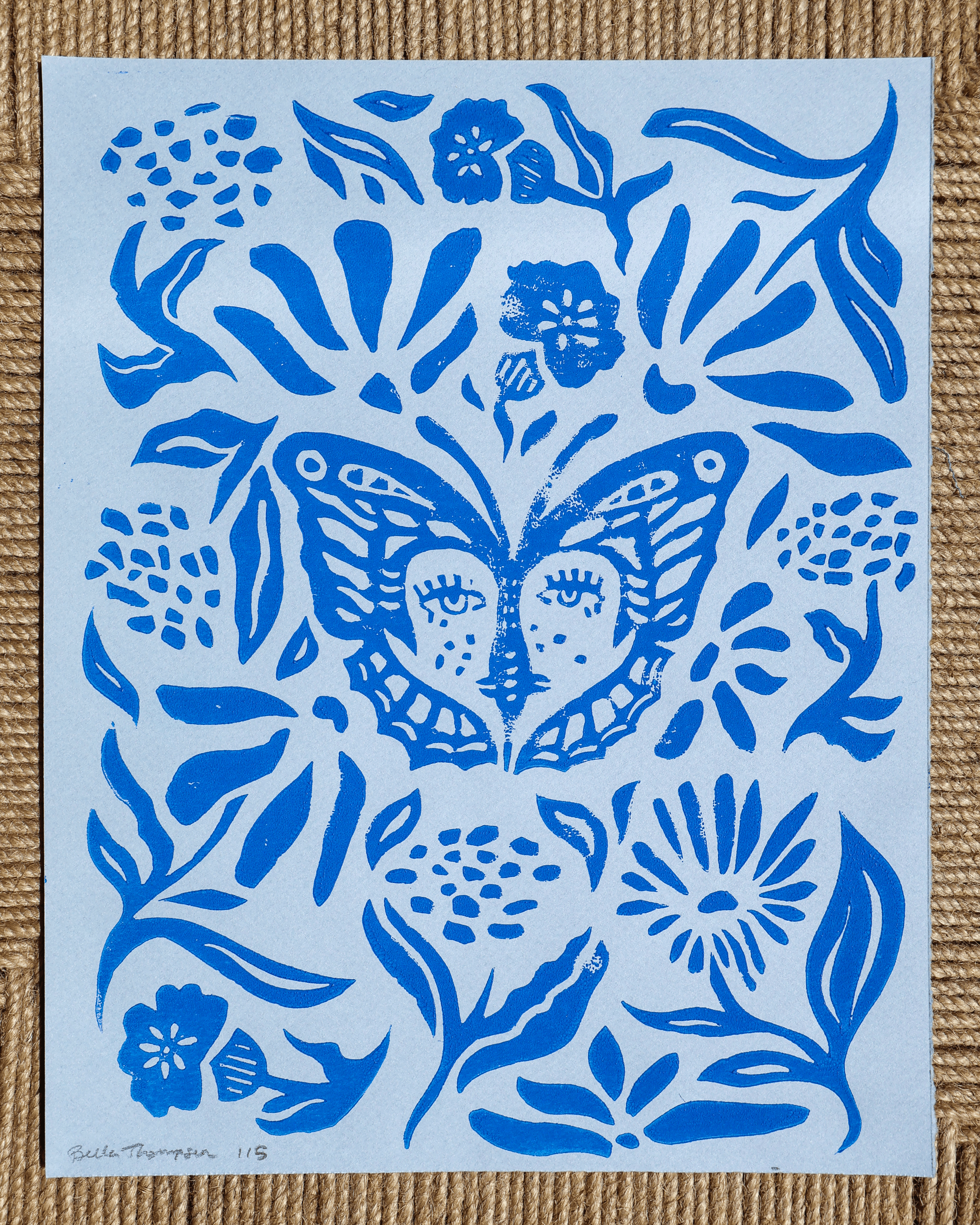 Metamorphosis Linocut Print