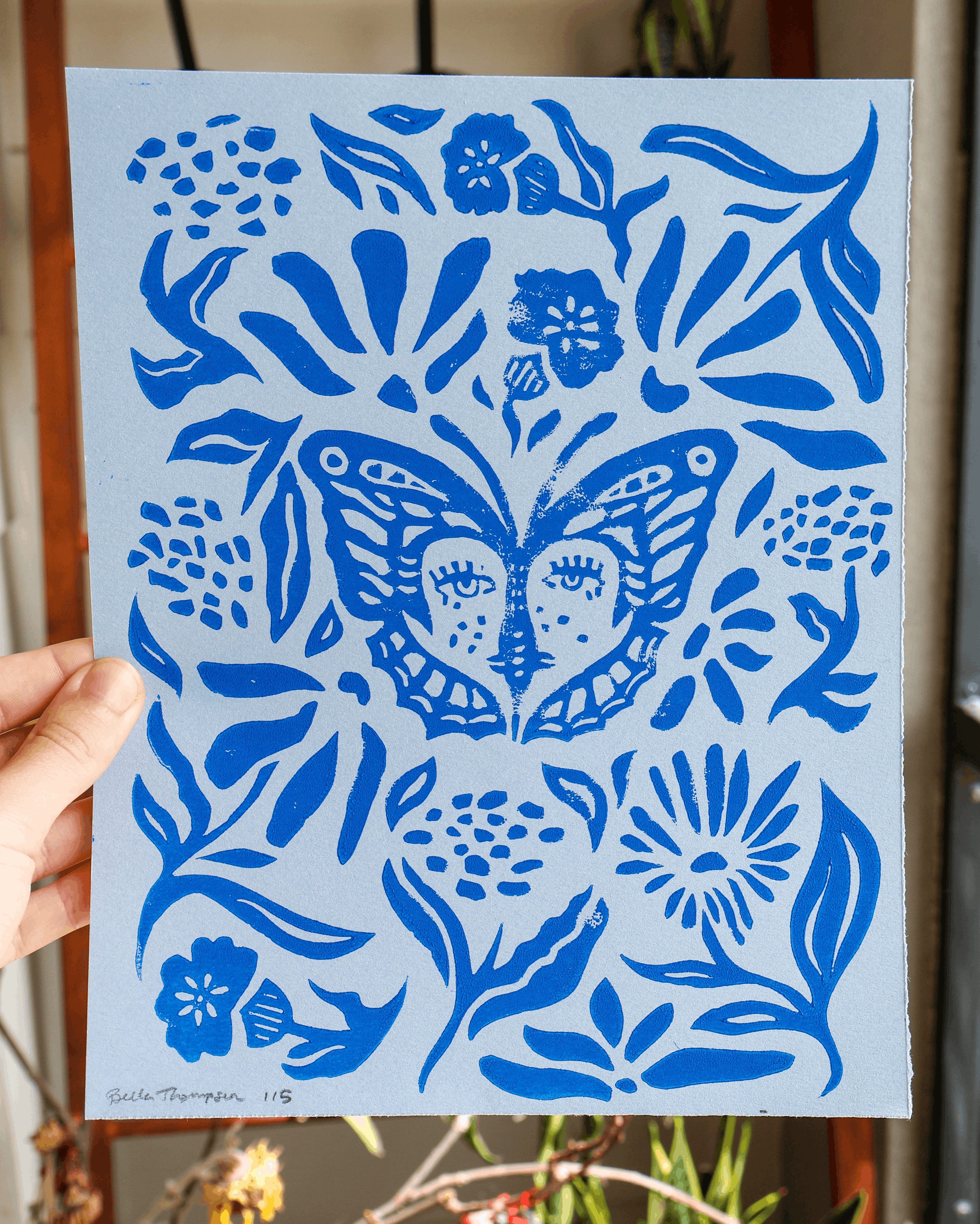 Metamorphosis Linocut Print