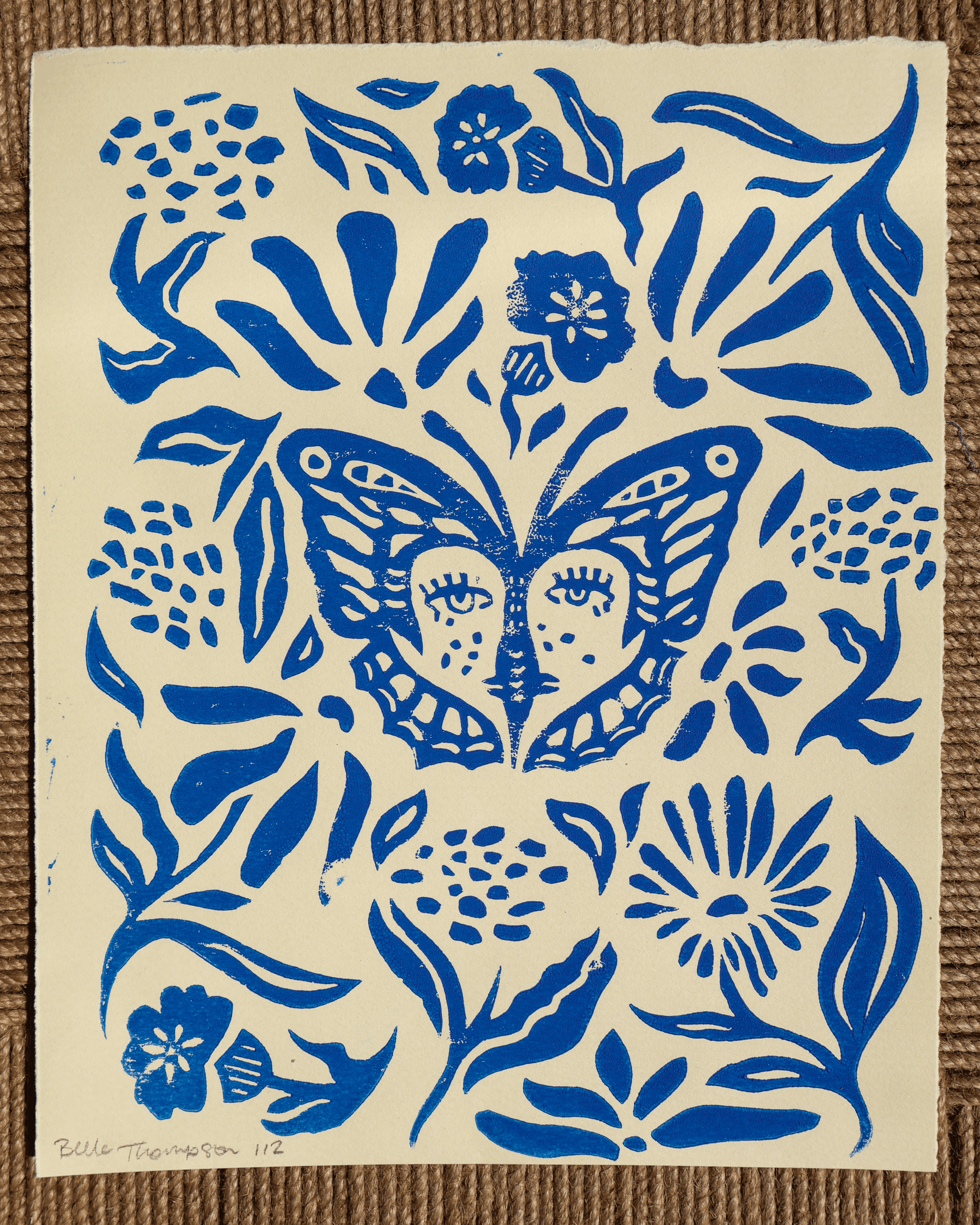 Metamorphosis Linocut Print