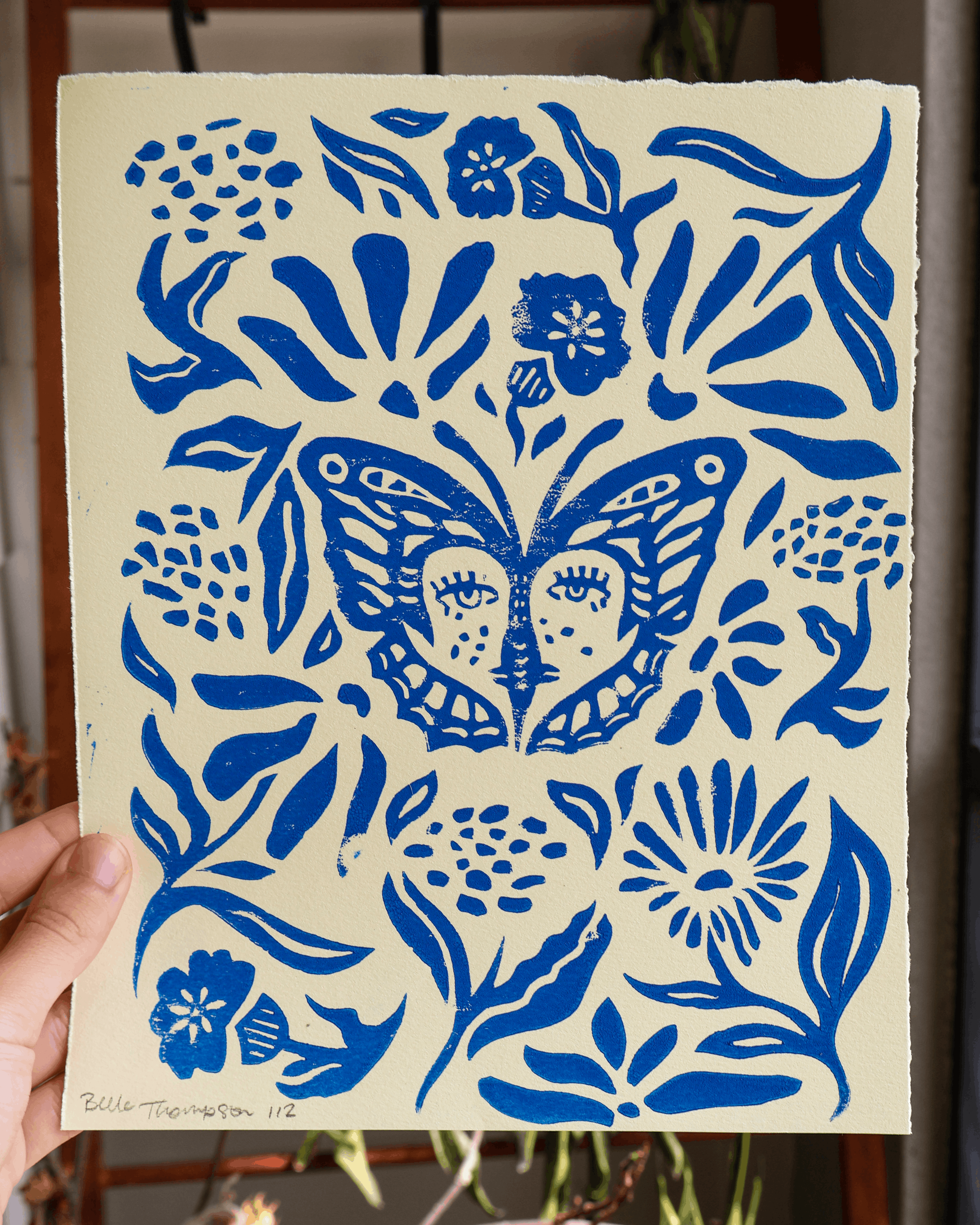 Metamorphosis Linocut Print