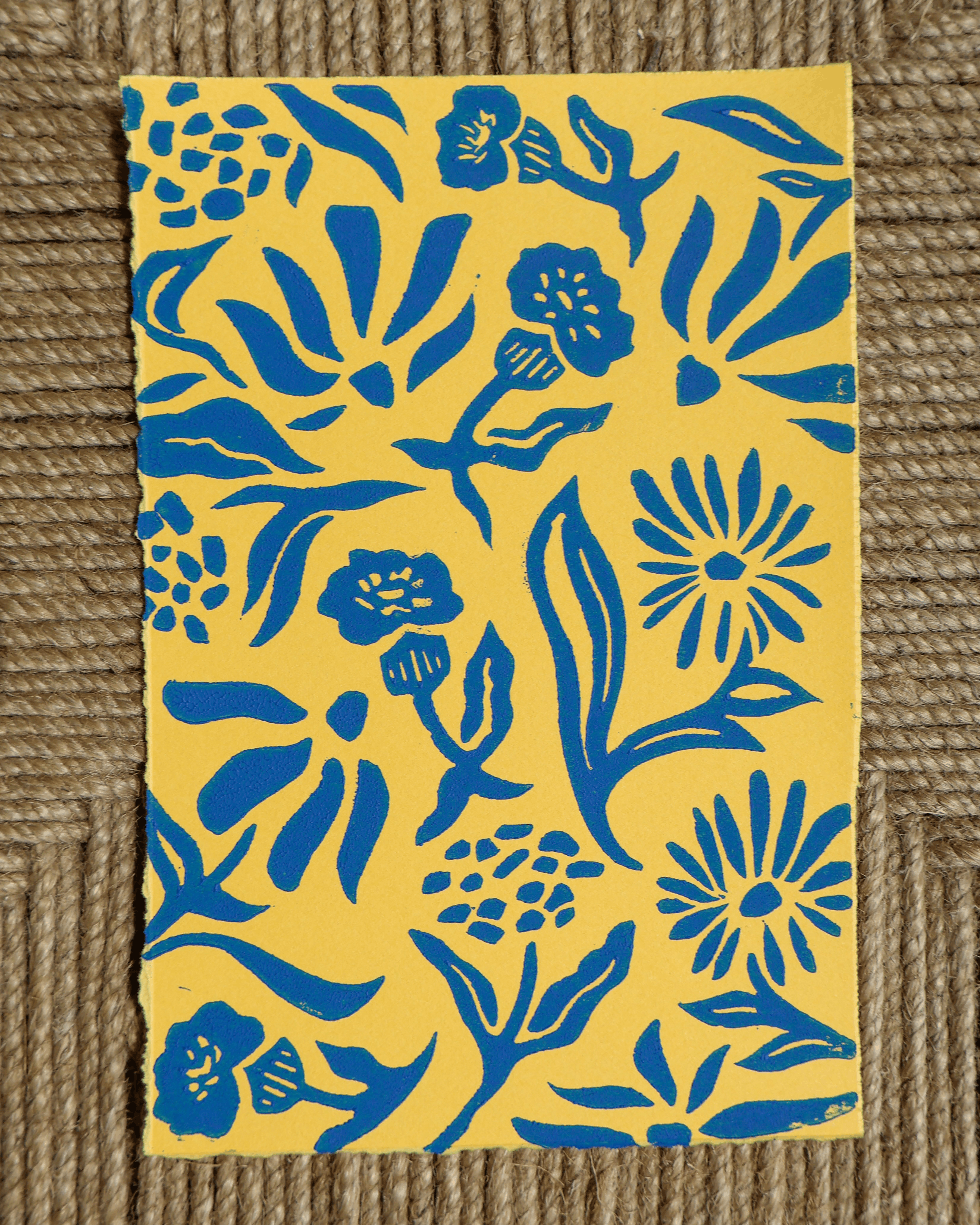 Floral Linocut Print