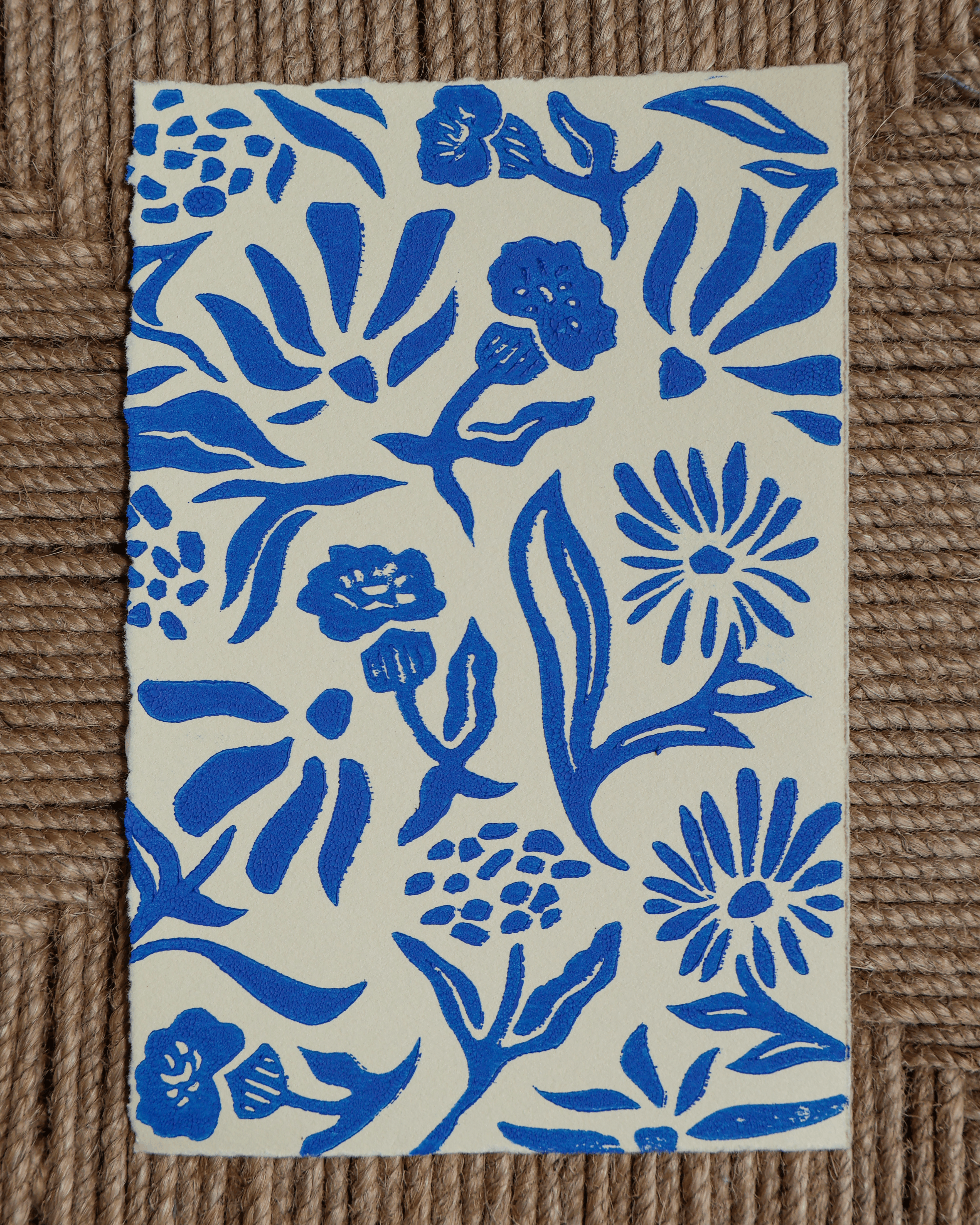 Floral Linocut Print