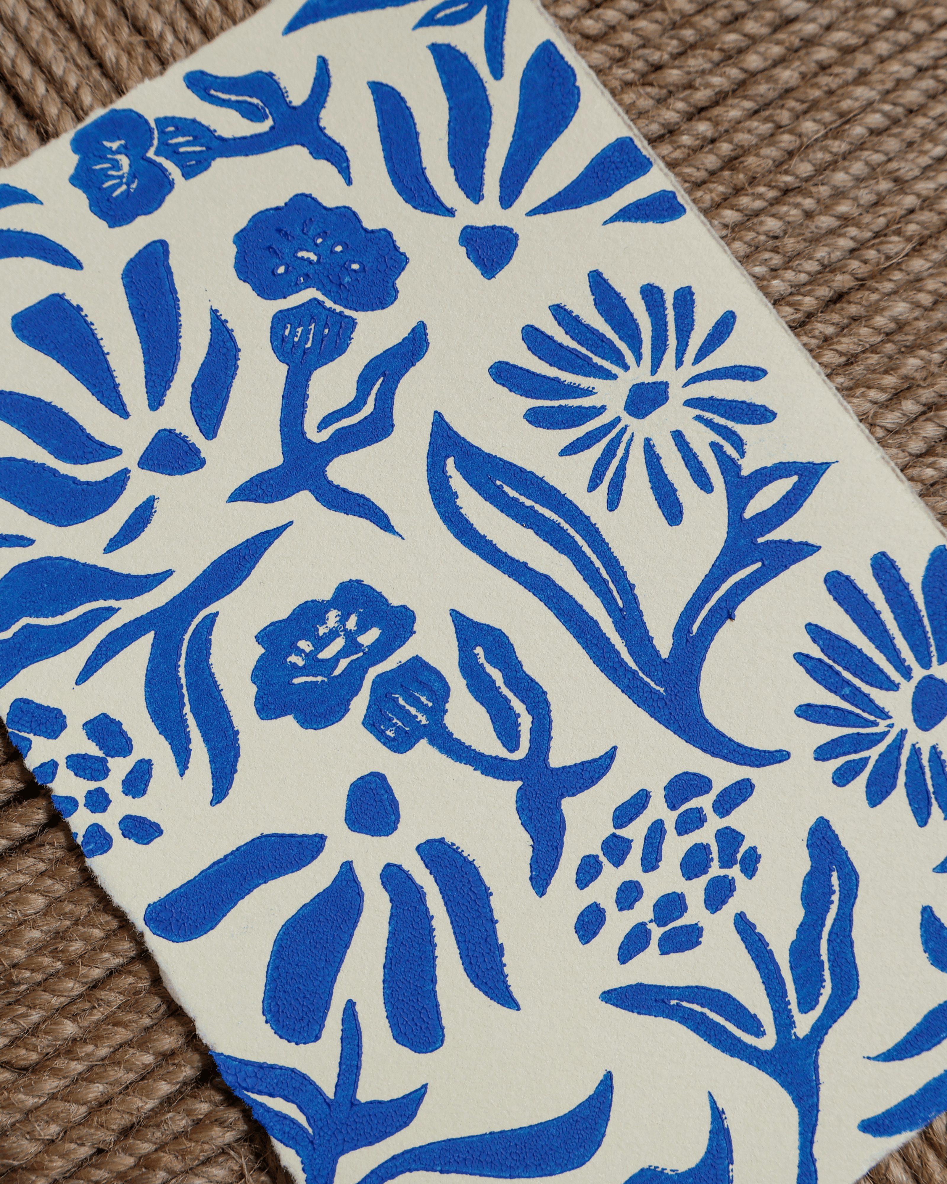 Floral Linocut Print