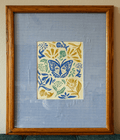 Framed Metamorphosis Linocut Print