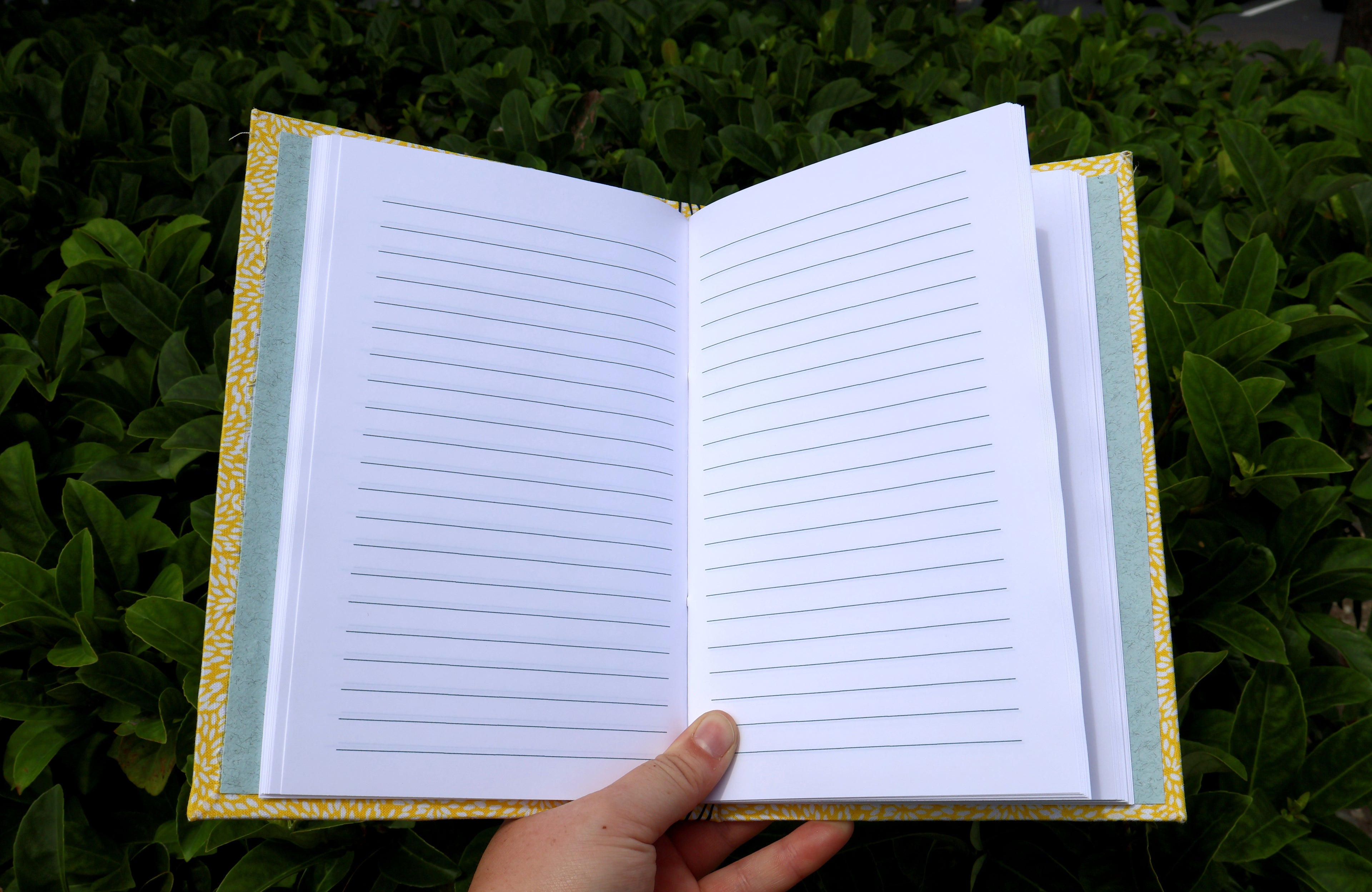 Yellow Fabric Lined Journal