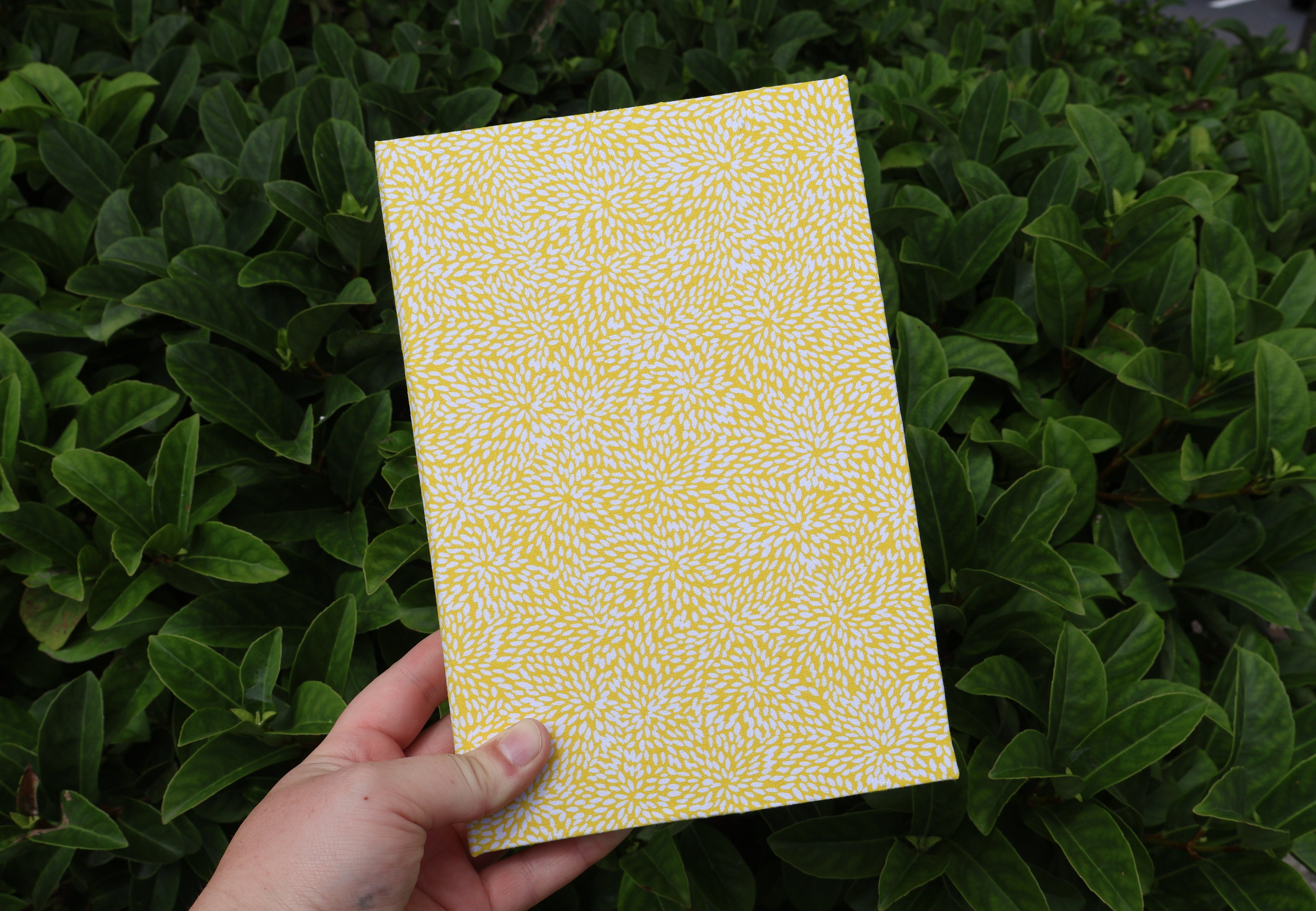 Yellow Fabric Lined Journal