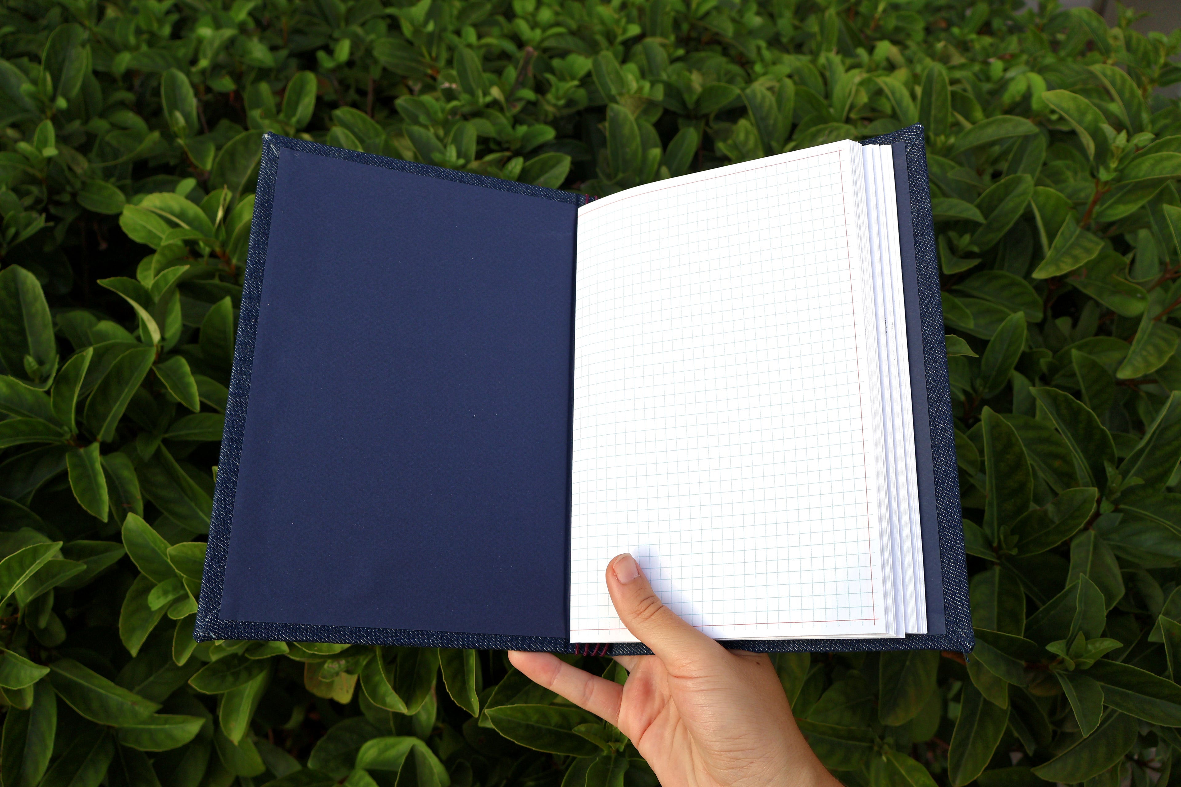 Denim Refillable Journal (world map)