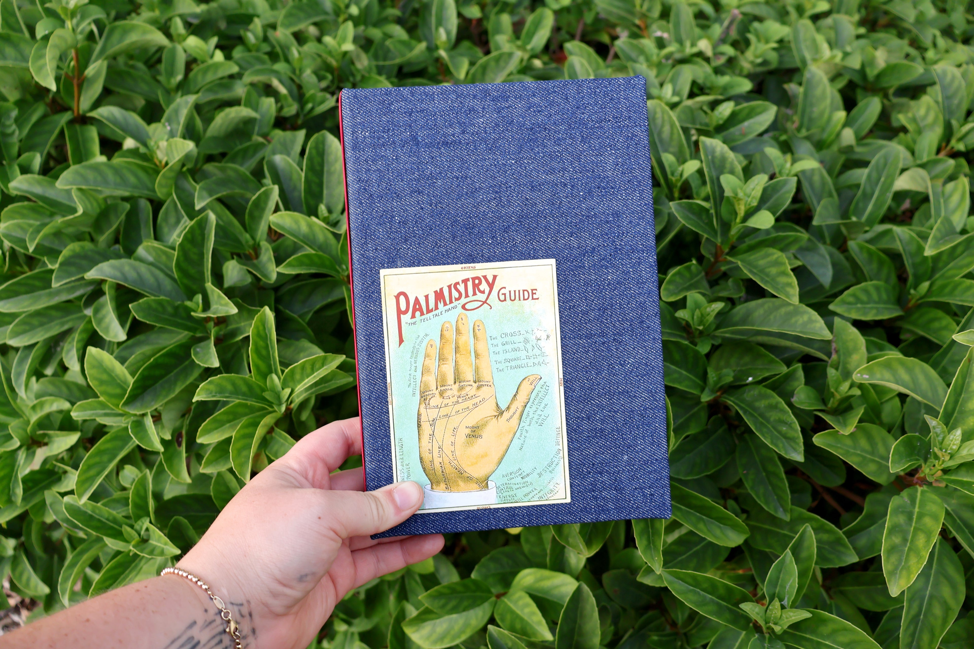 Denim Refillable Journal (palm reading)