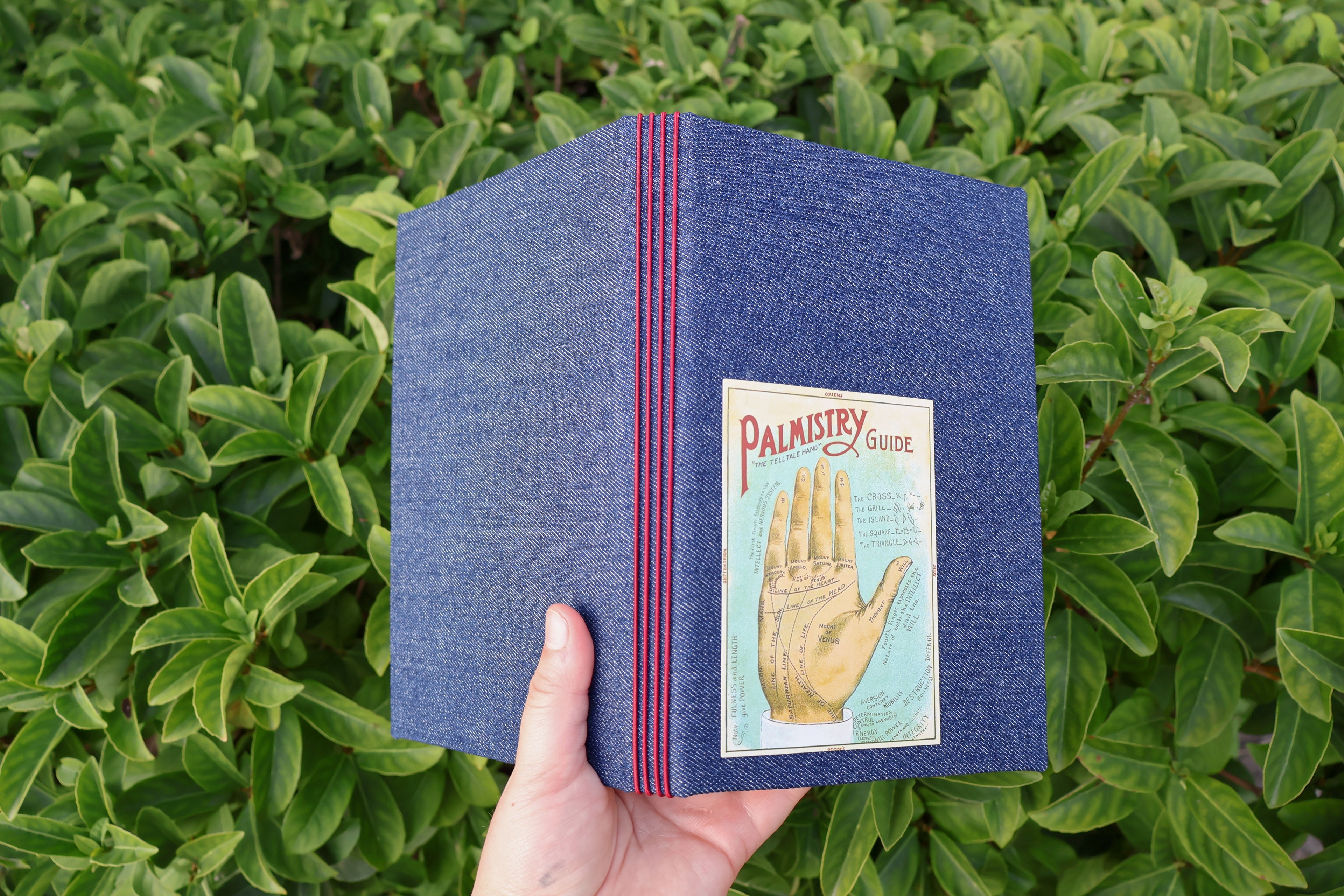 Denim Refillable Journal (palm reading)