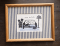 Framed Stay Awhile Linocut Print