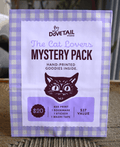 cat lover mystery linocut pack purple on brown woven table