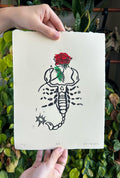Scorpion Linocut Print