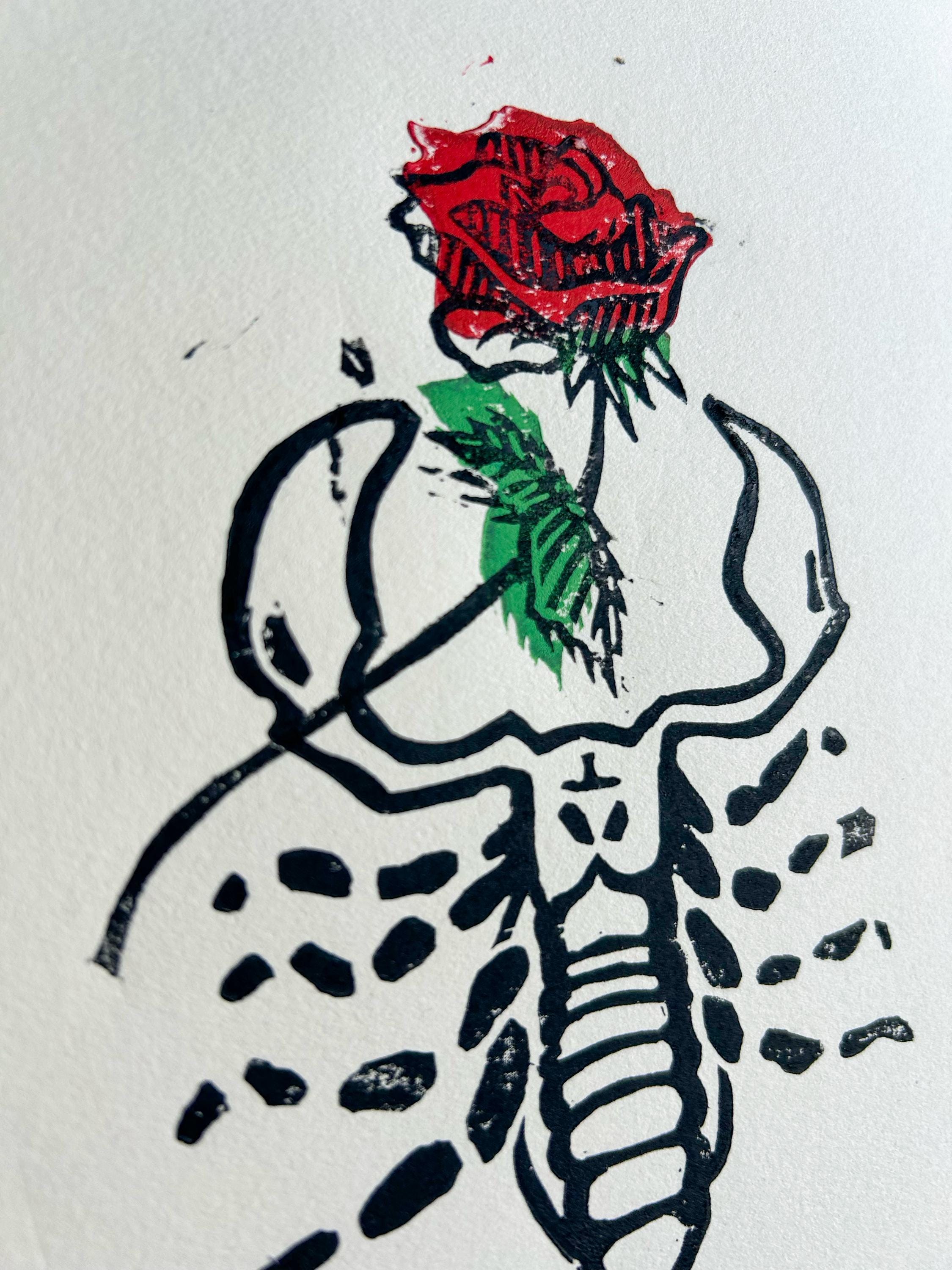 Scorpion Linocut Print