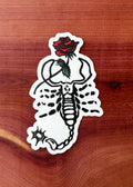 Scorpion and Rose Sticker
