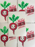 Beet Linocut Print