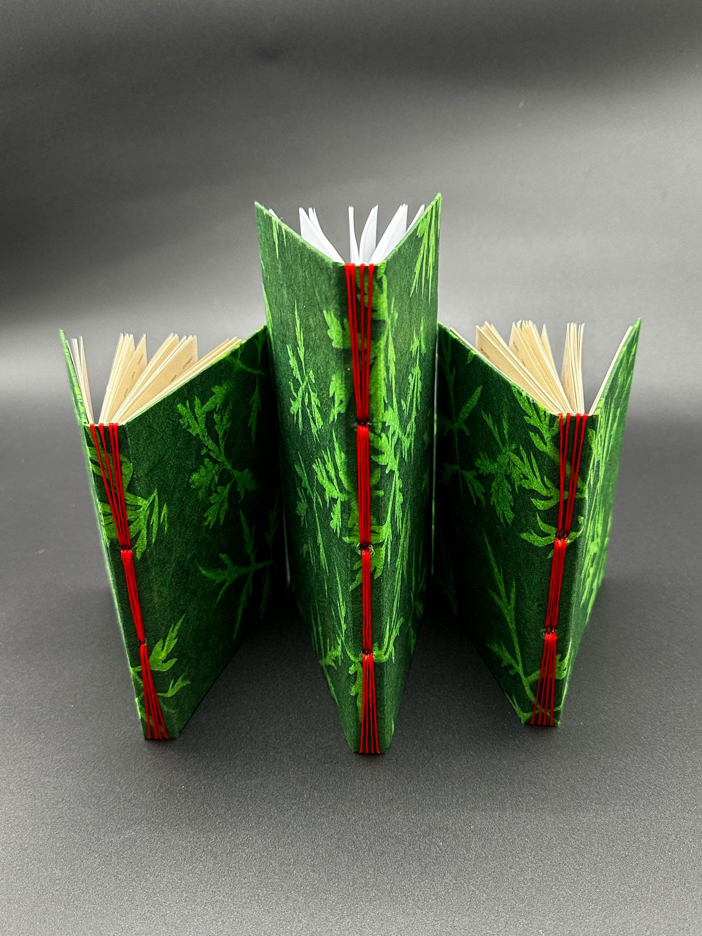 Green Floral Journal - Lined, Heavyweight Paper, Hard Spine, Long Stitch, Lakota Paper