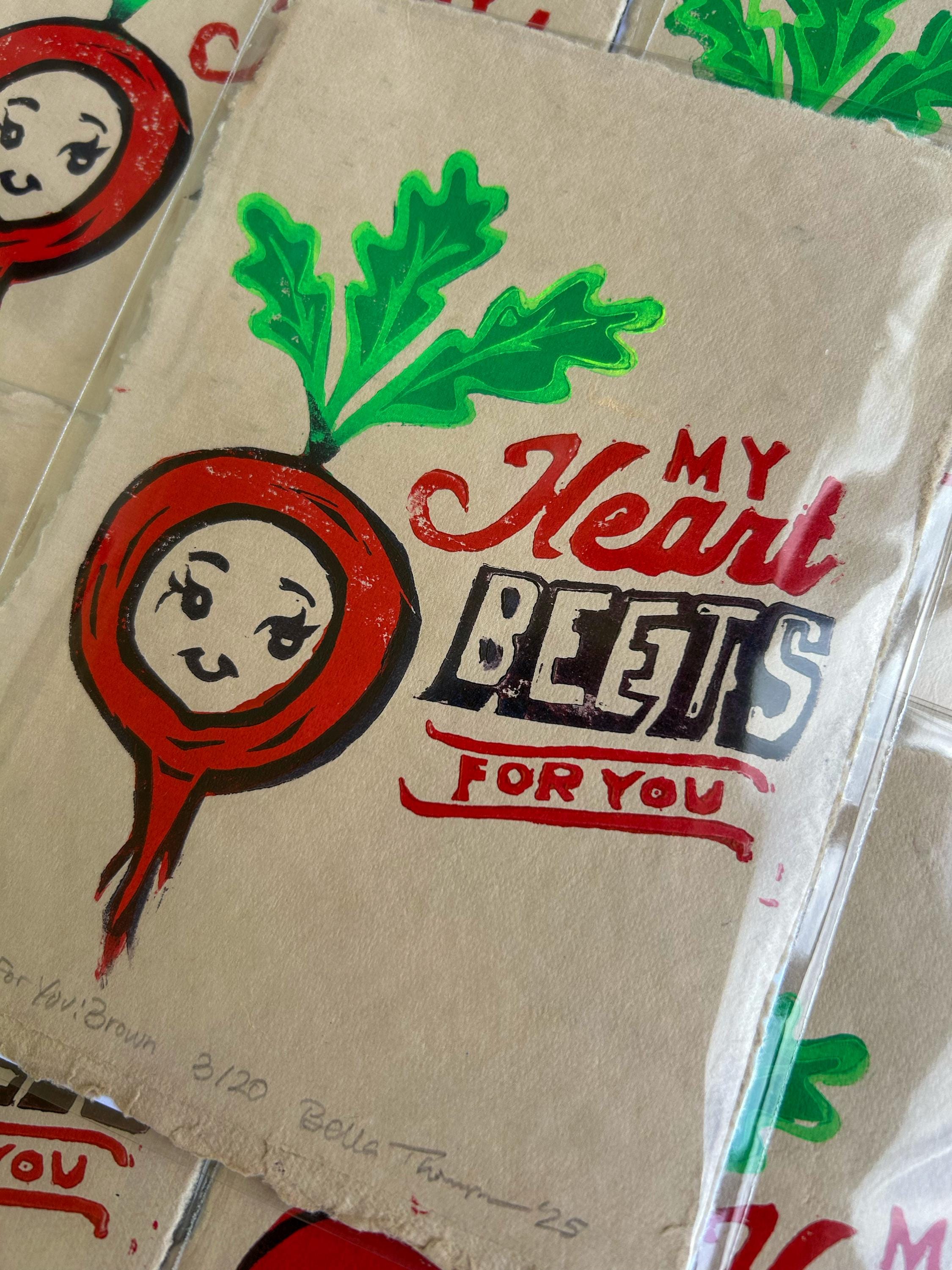 Beet Linocut Print