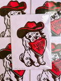 I Woof You Linocut Print