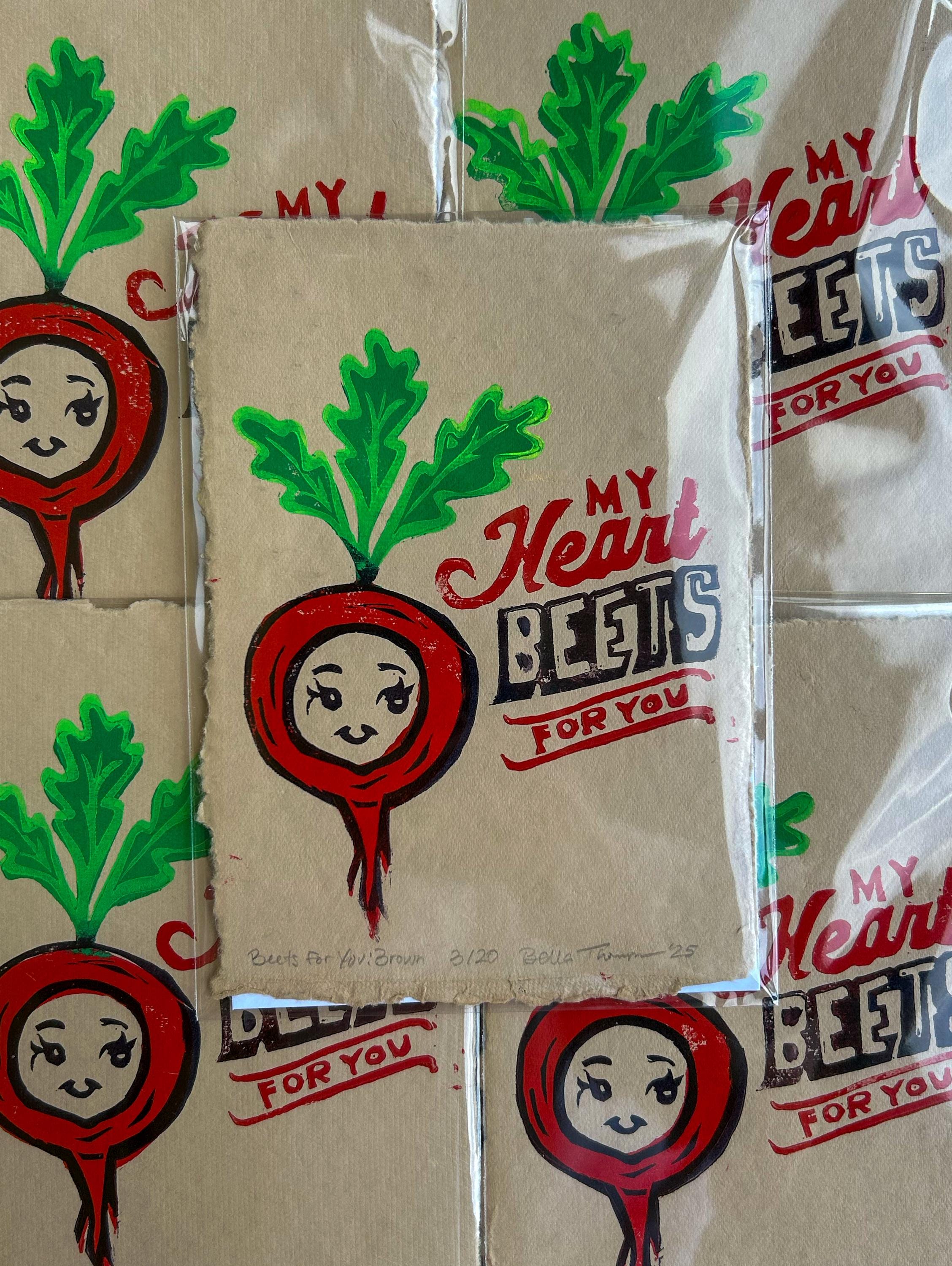 Beet Linocut Print