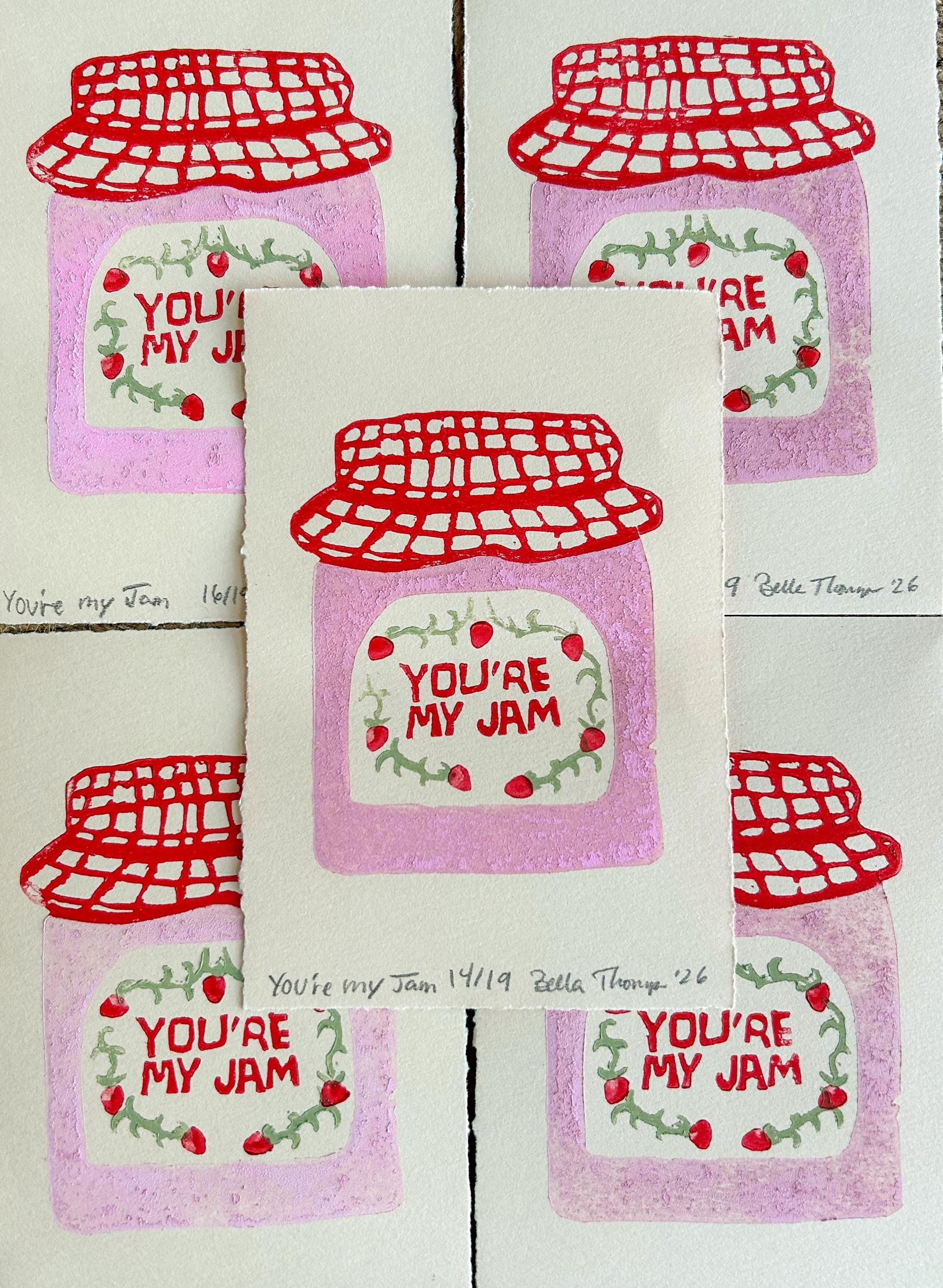 You're My Jam Linocut Print