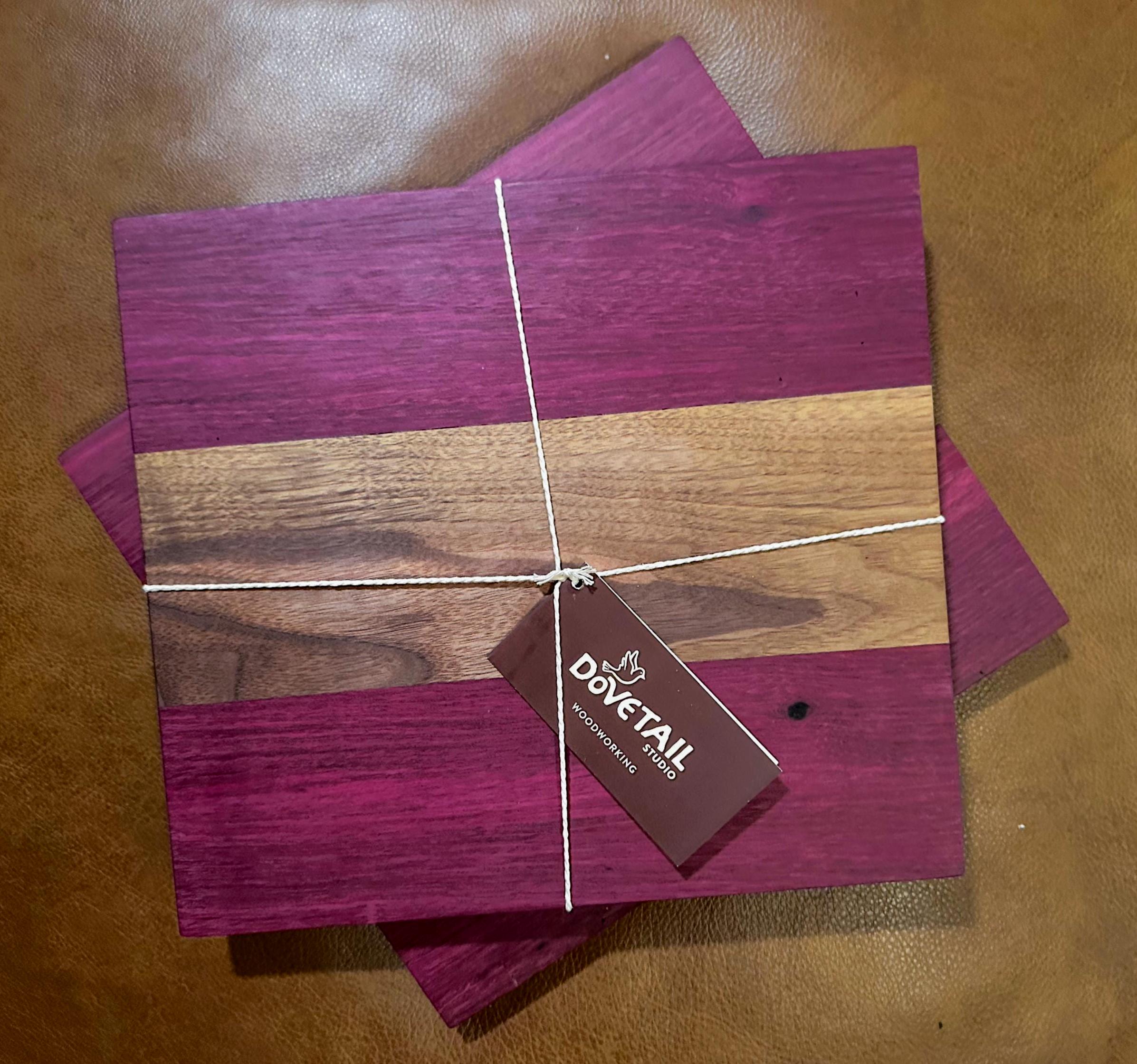 Purpleheart & Walnut Cutting Board