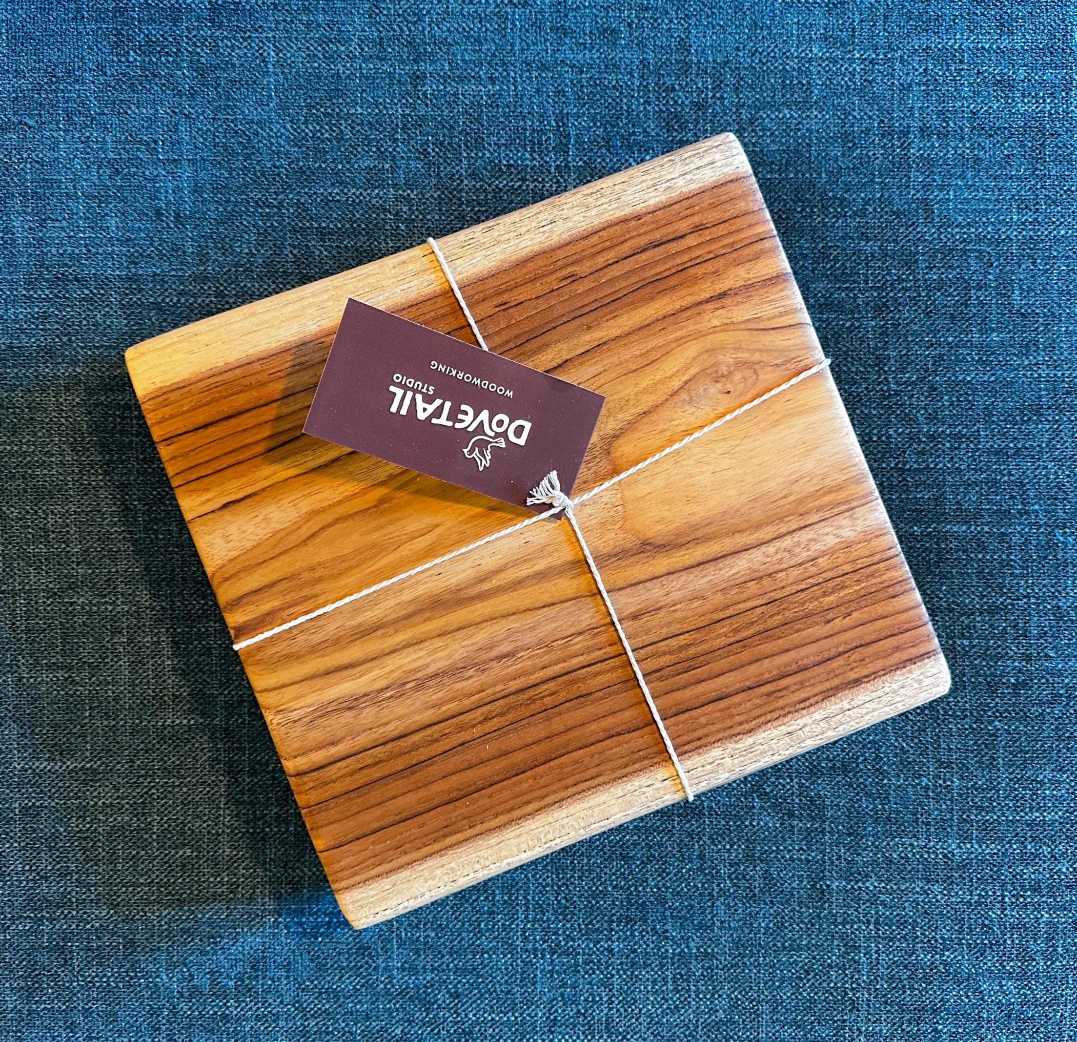 Raw Edge Teak Cutting Board