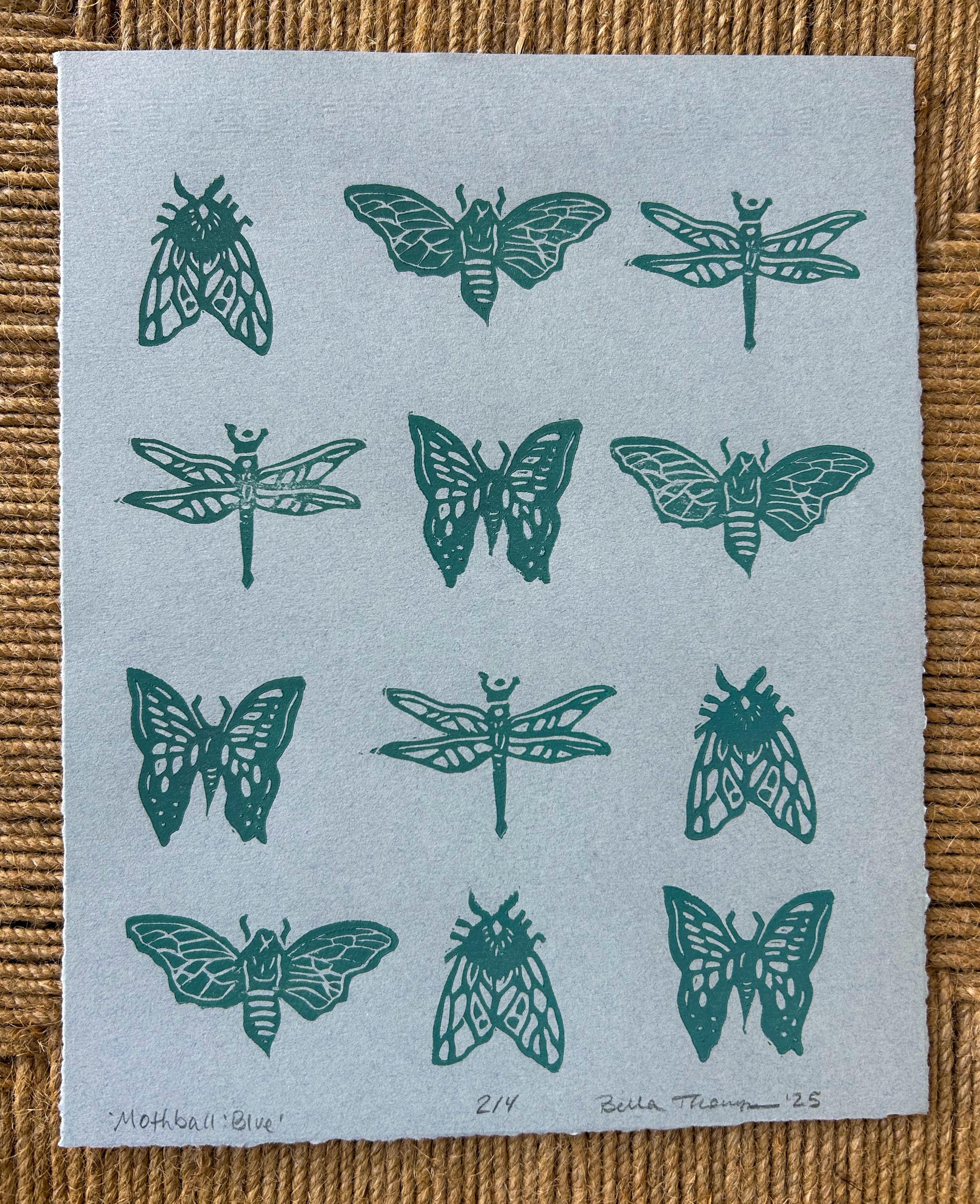 Mothball Linocut Print