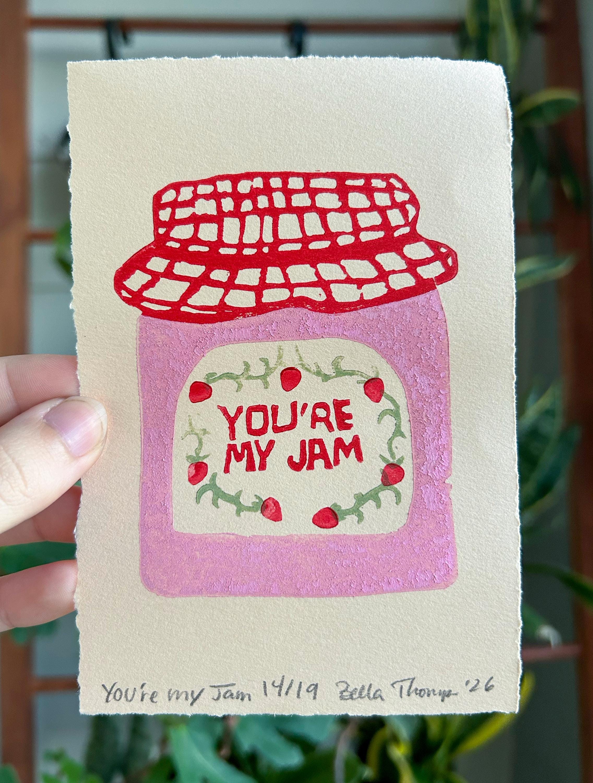 You're My Jam Linocut Print