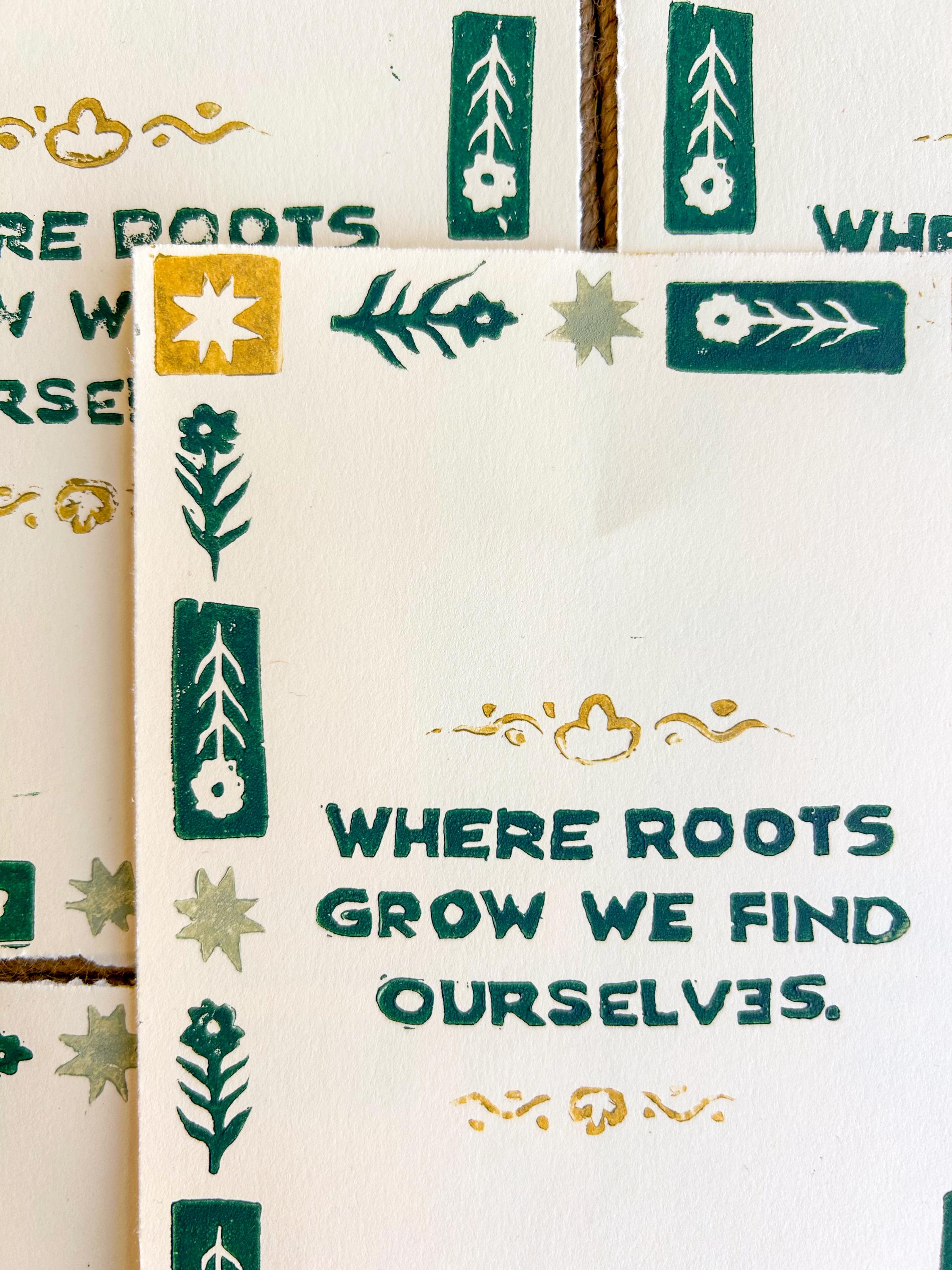 Roots Linocut Print