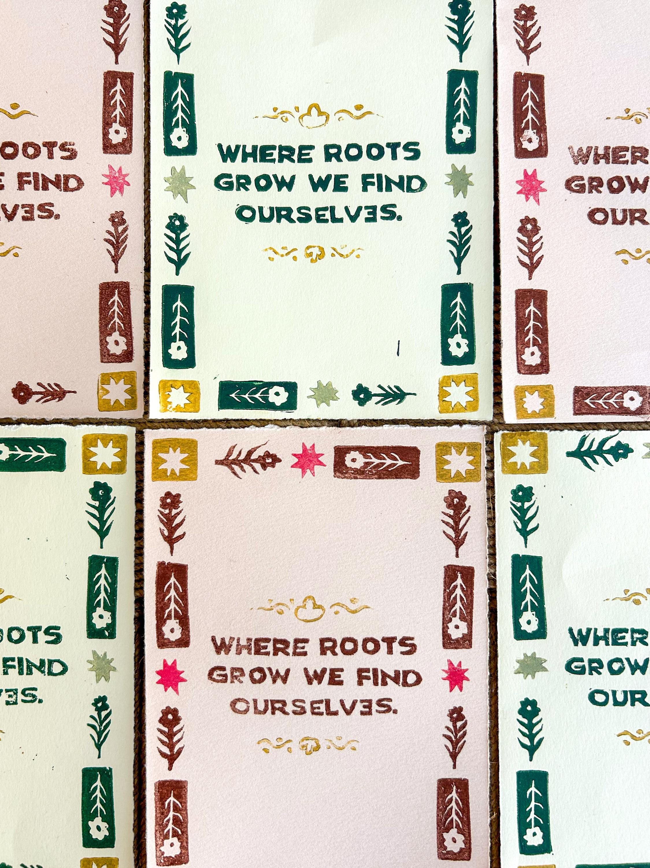 Roots Linocut Print