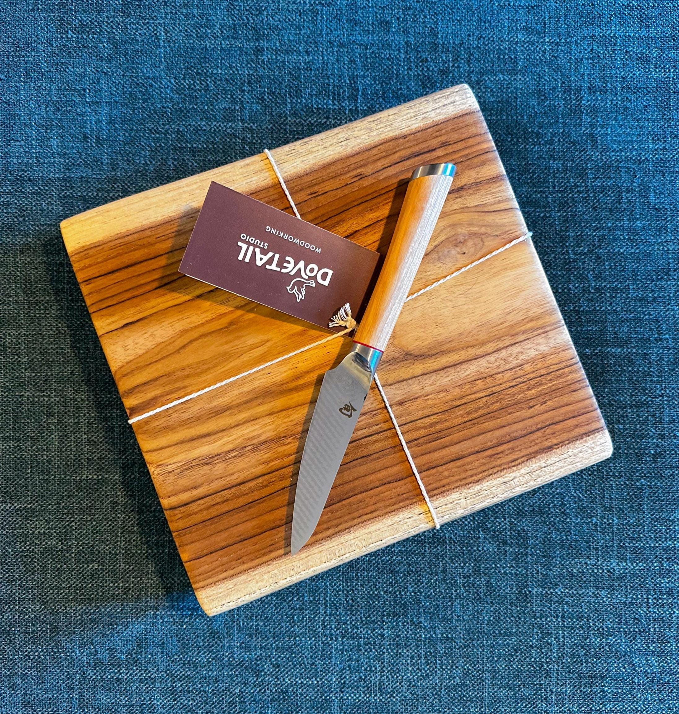 Raw Edge Teak Cutting Board